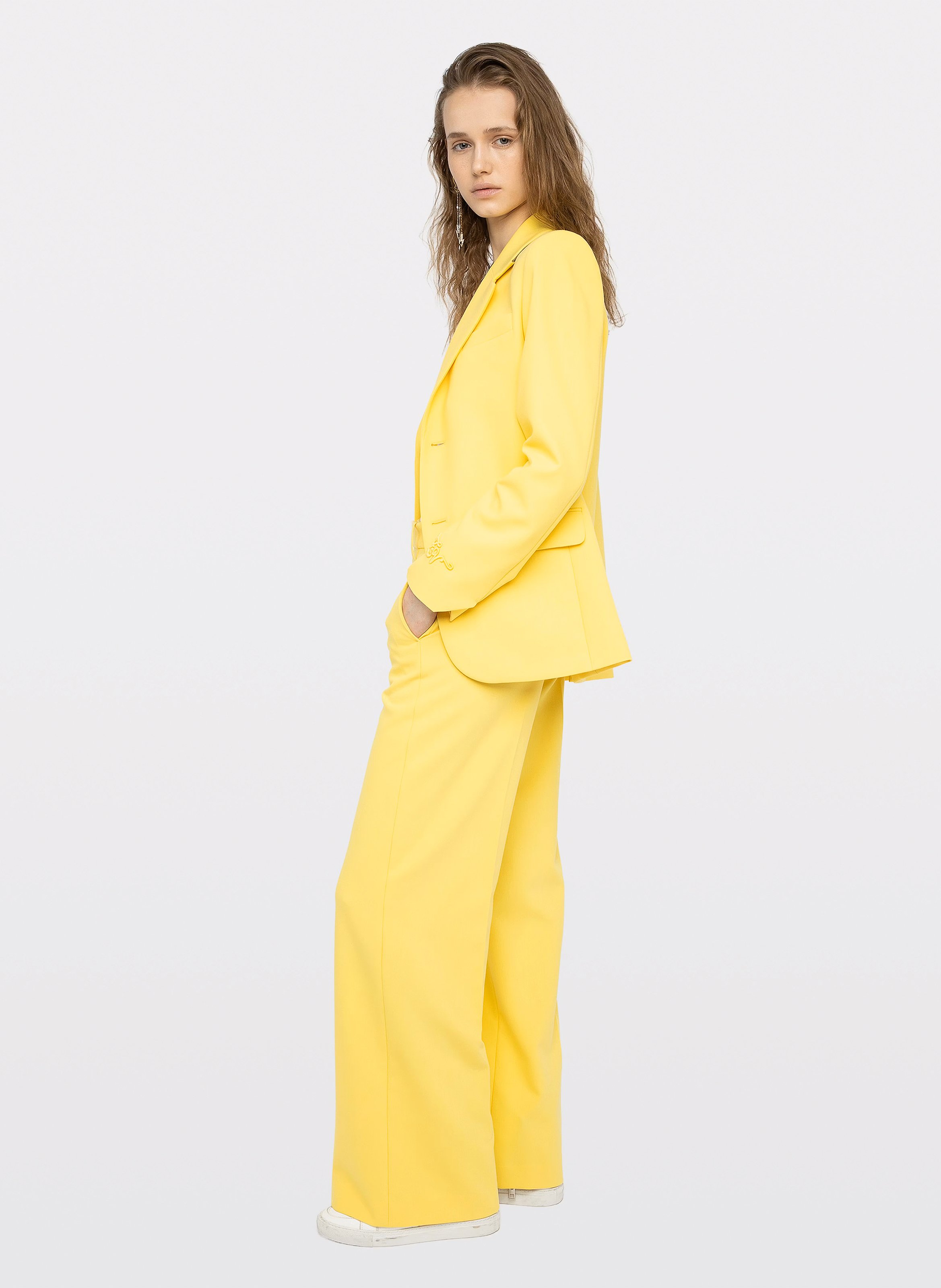 Pantalon droit taille haute panol ZADIG&VOLTAIRE Jaune