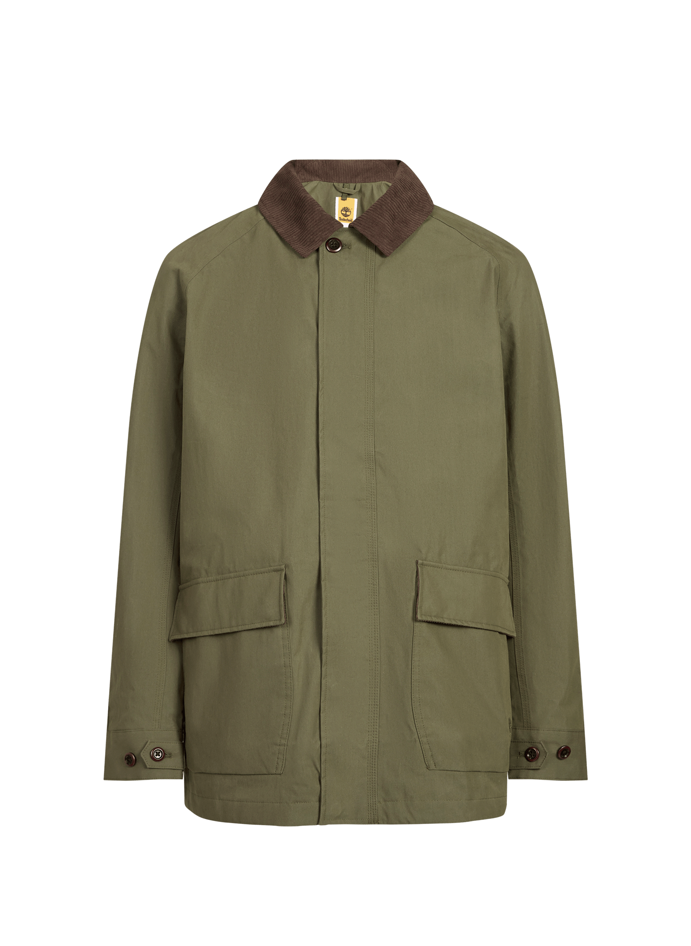 Jacket with classic collar in blended cotton TIMBERLAND Khaki