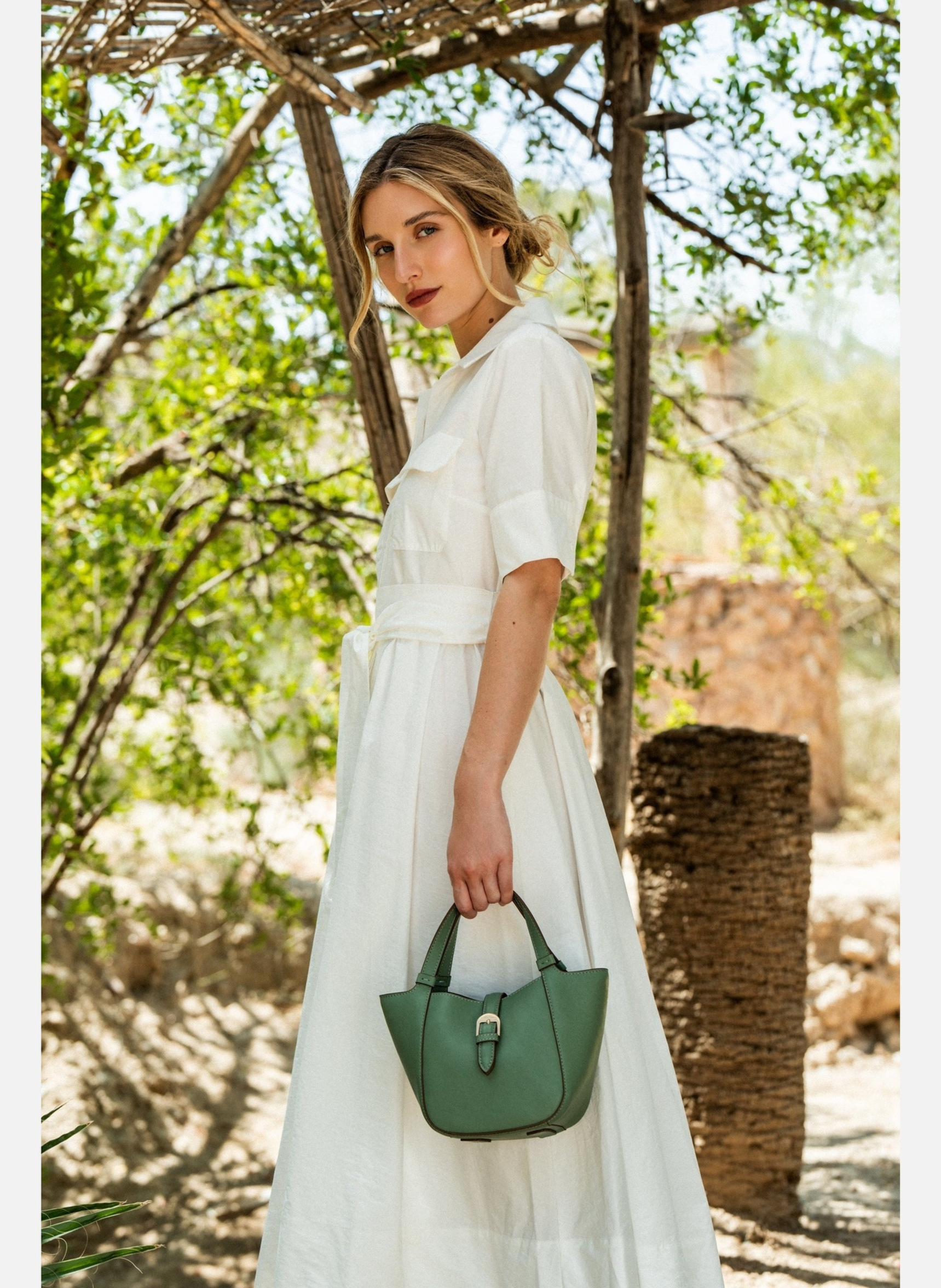 L'envolée | sac à main POURCHET Vert