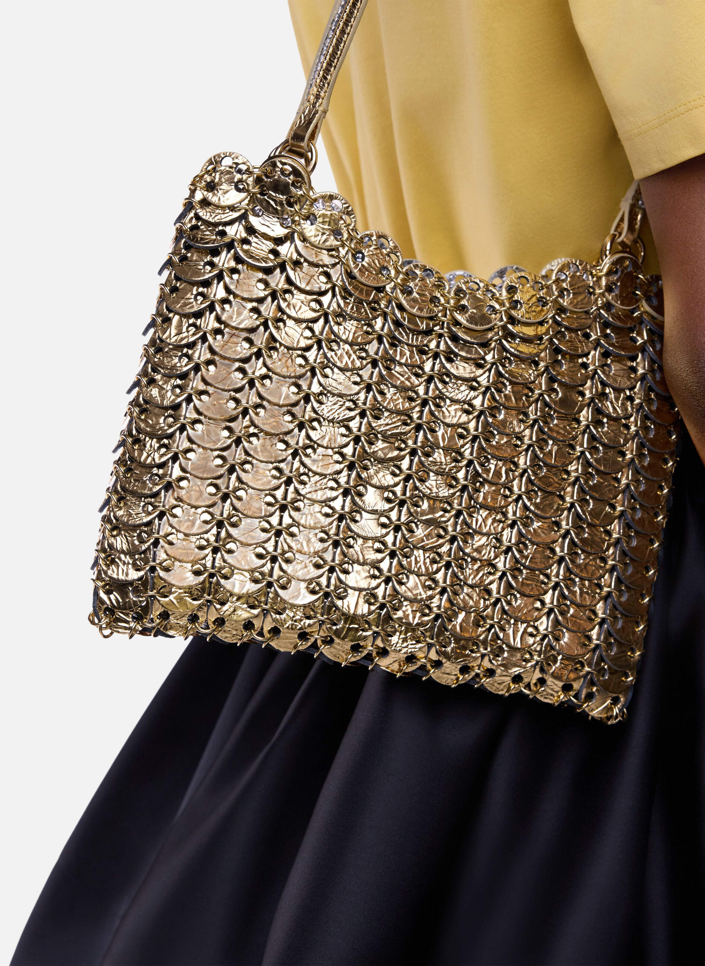 Sac 1969 flip en cuir réversible RABANNE Doré