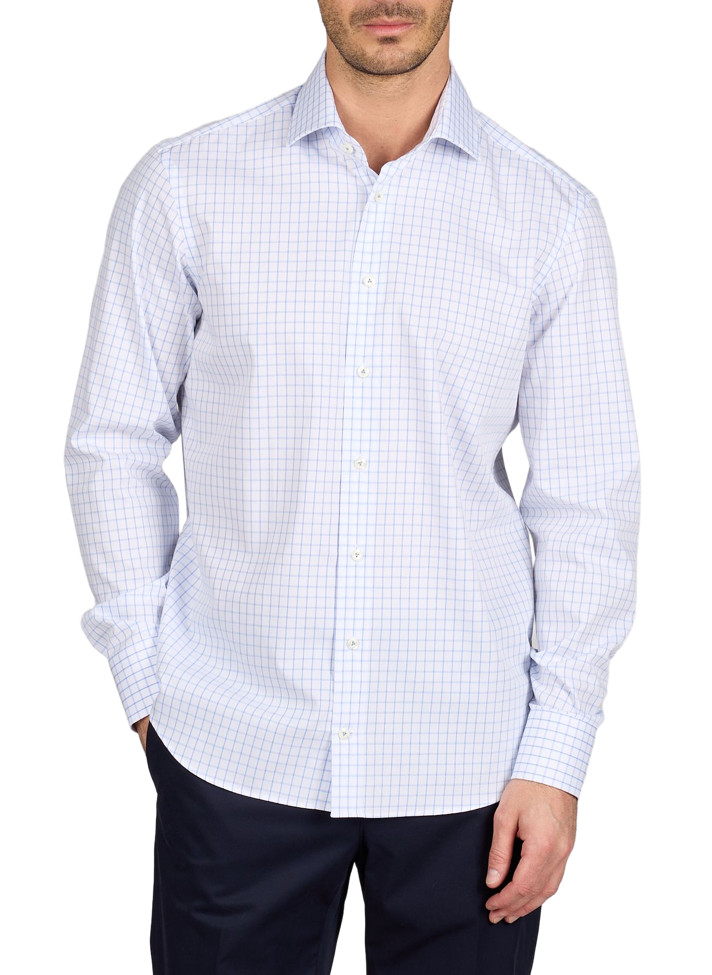 Check cotton Shirt VAN LAACK Blue