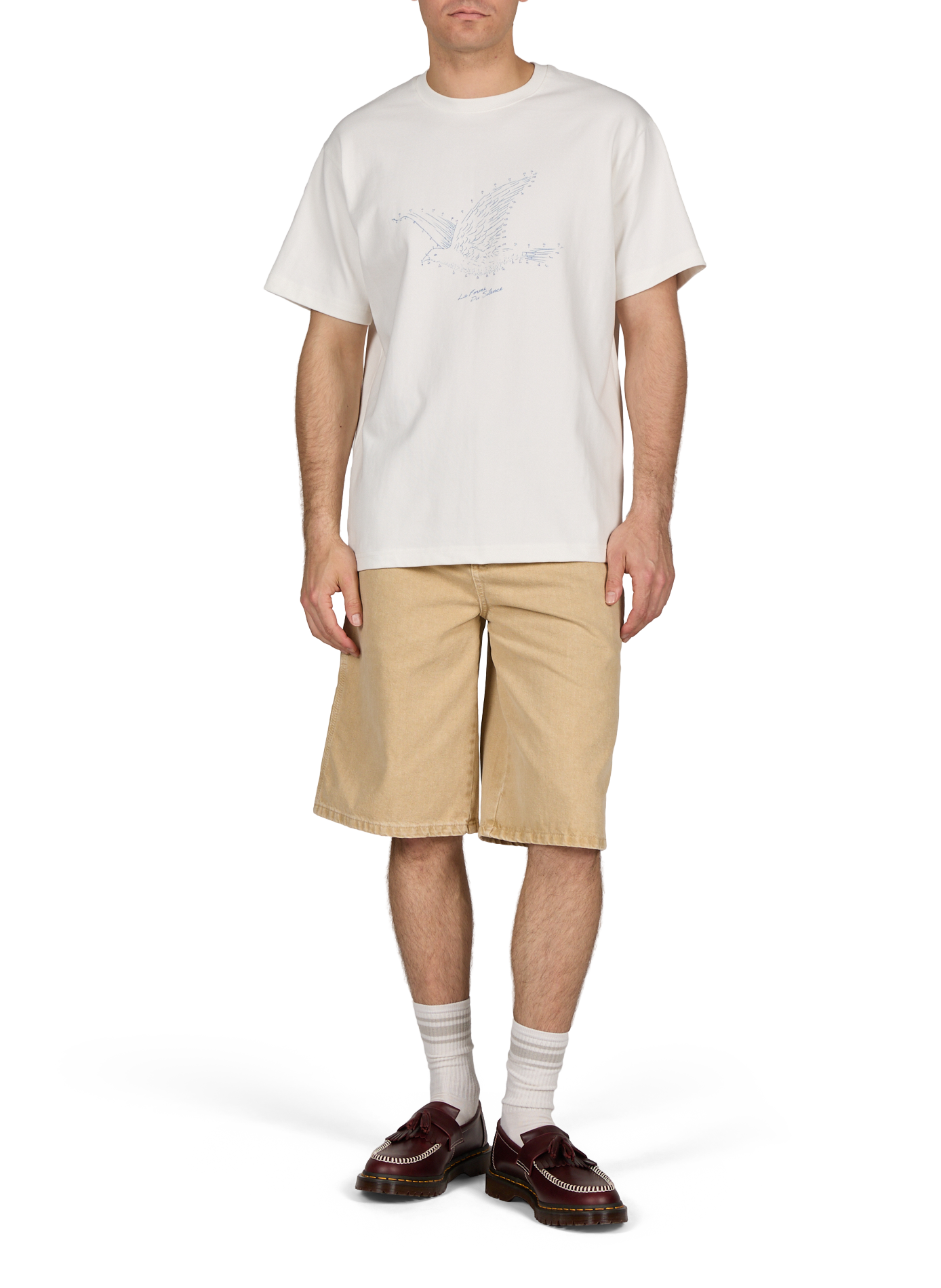 Oversized printed cotton T-shirt PAS UNE MARQUE White