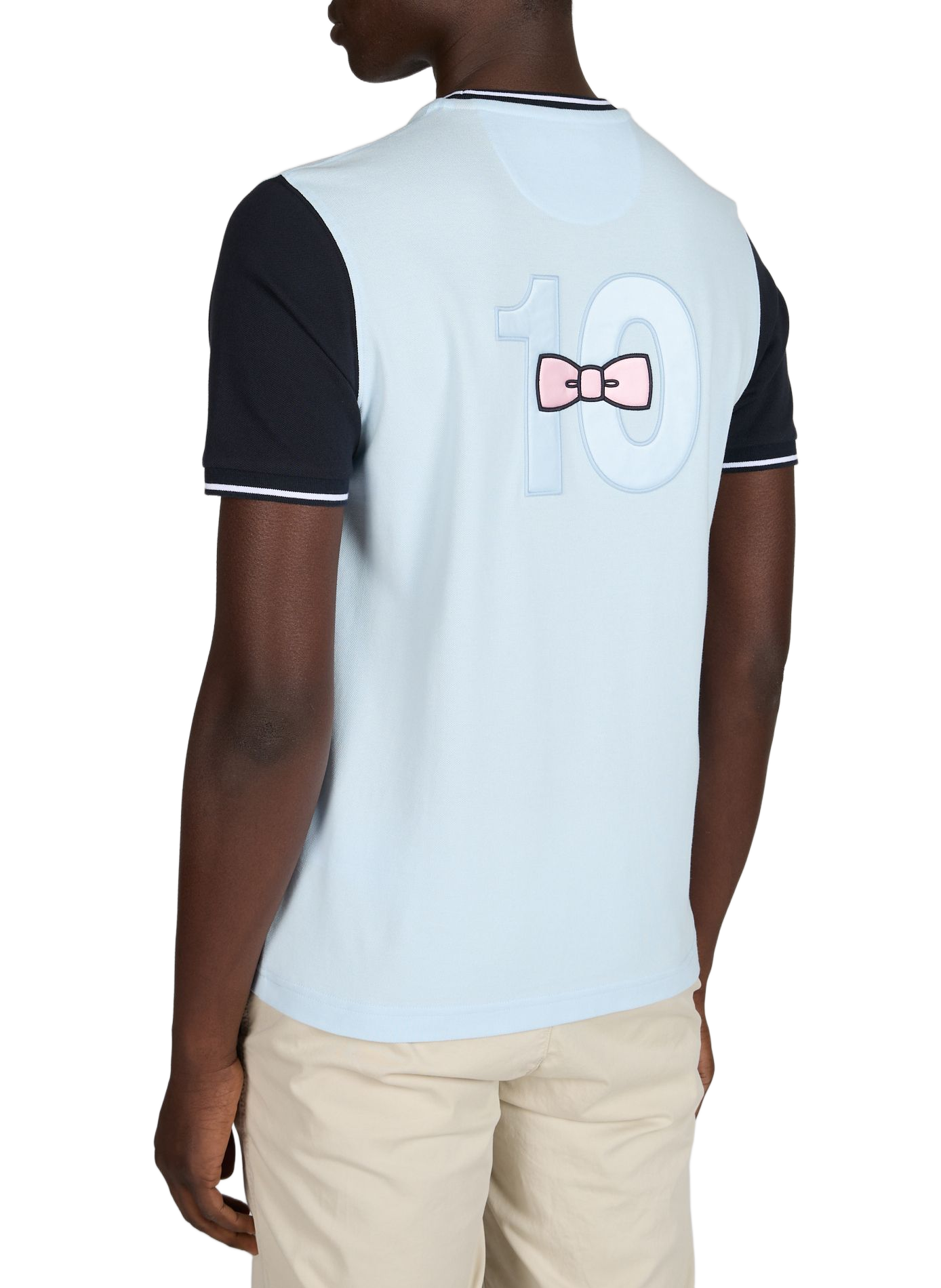 T-shirt droit à logo brodé en coton EDEN PARK Bleu