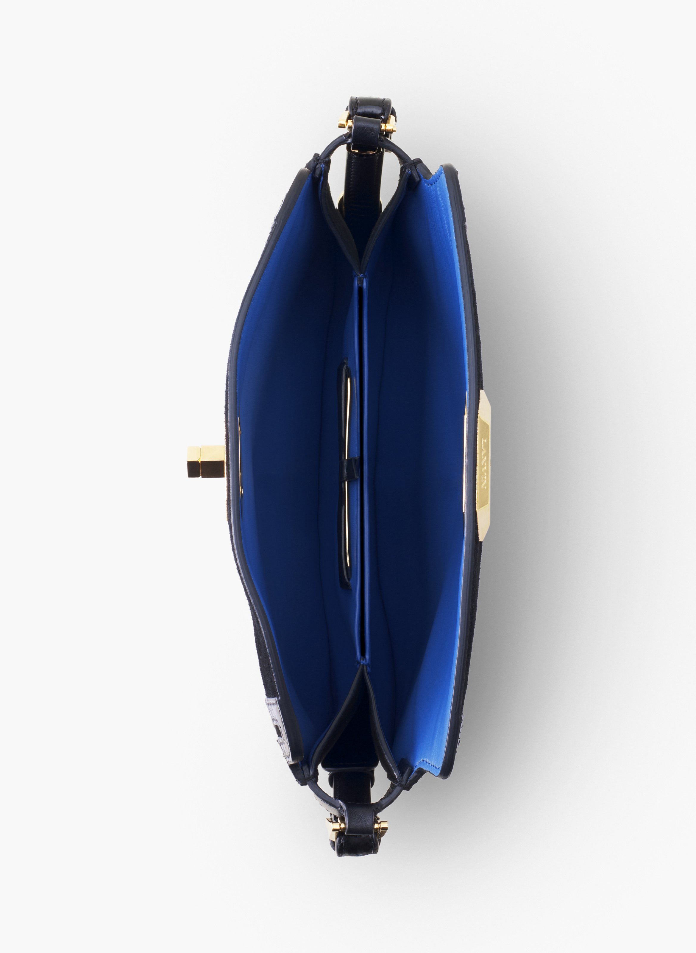 Sac compagnon 20 en daim LANVIN Noir