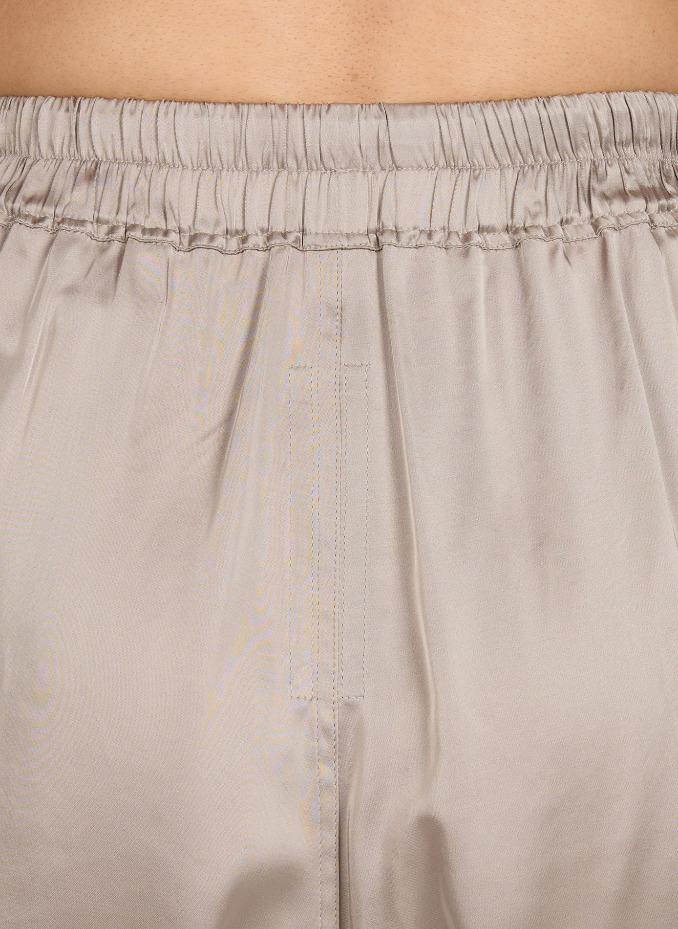 Short froissé satiné RICK OWENS Beige