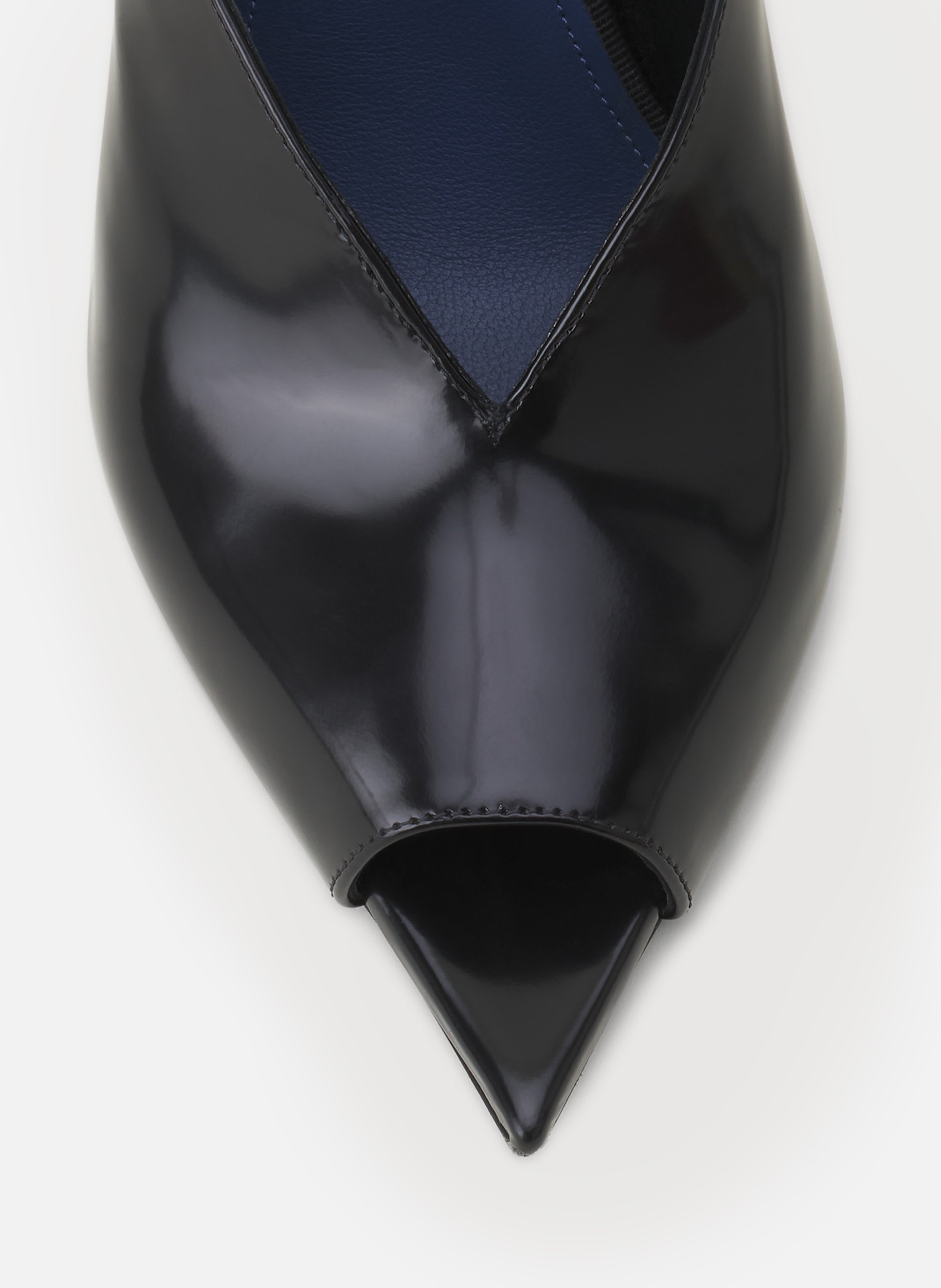 Mule midnight step en cuir verni LANVIN Noir