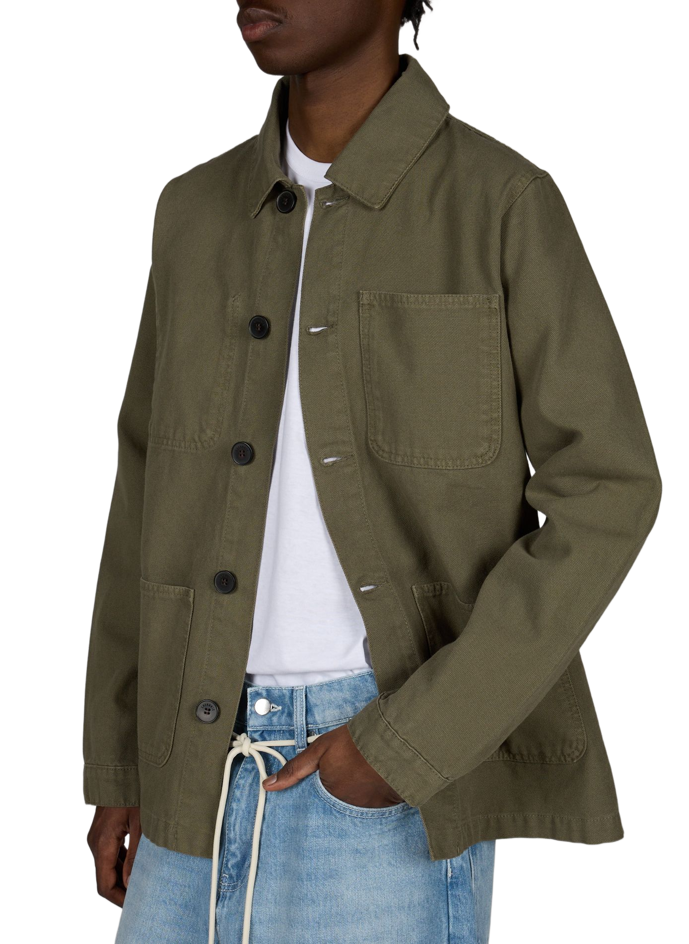 Veste Braque col tailleur en coton LAFAURIE Kaki