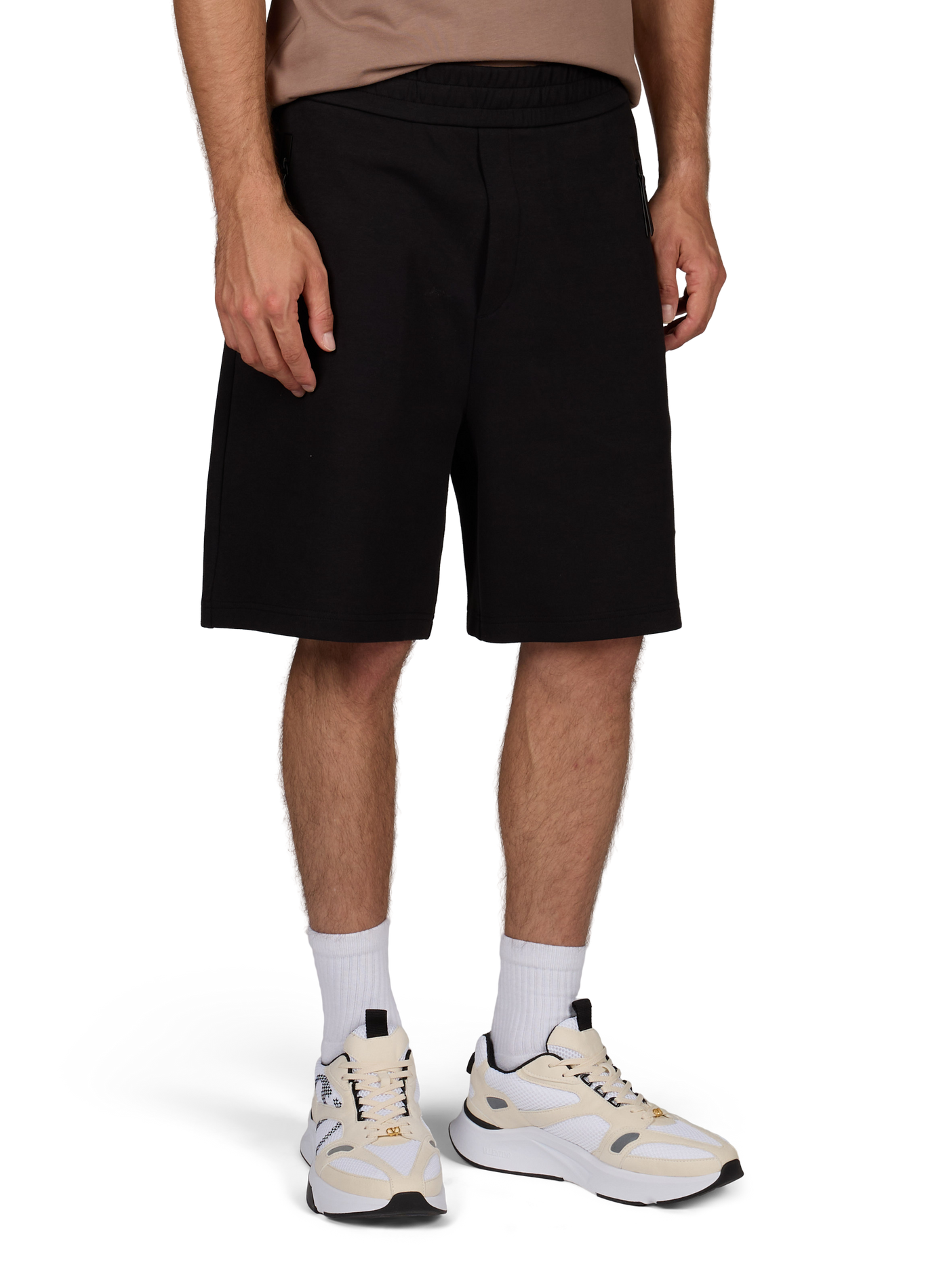 Korte unisex katoenmix MONCLER Zwart