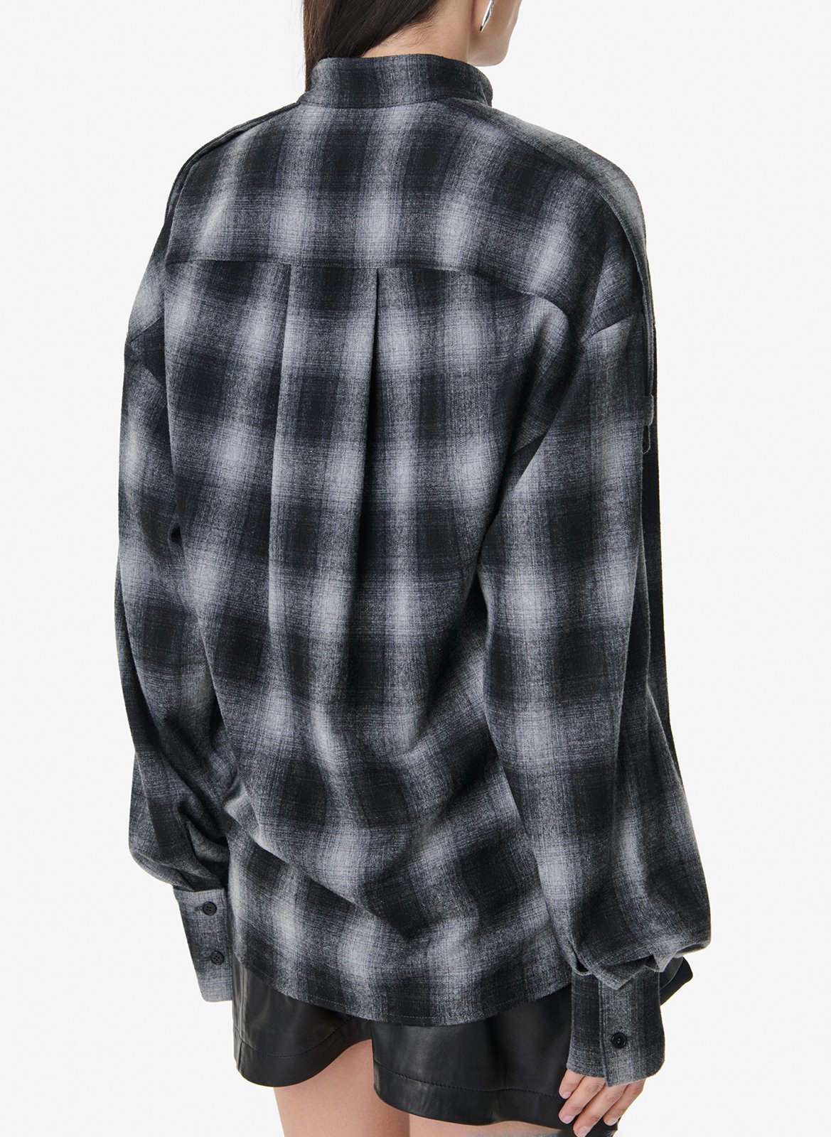 Ronde hals blouse met ruitjespatroon IRO Grijs