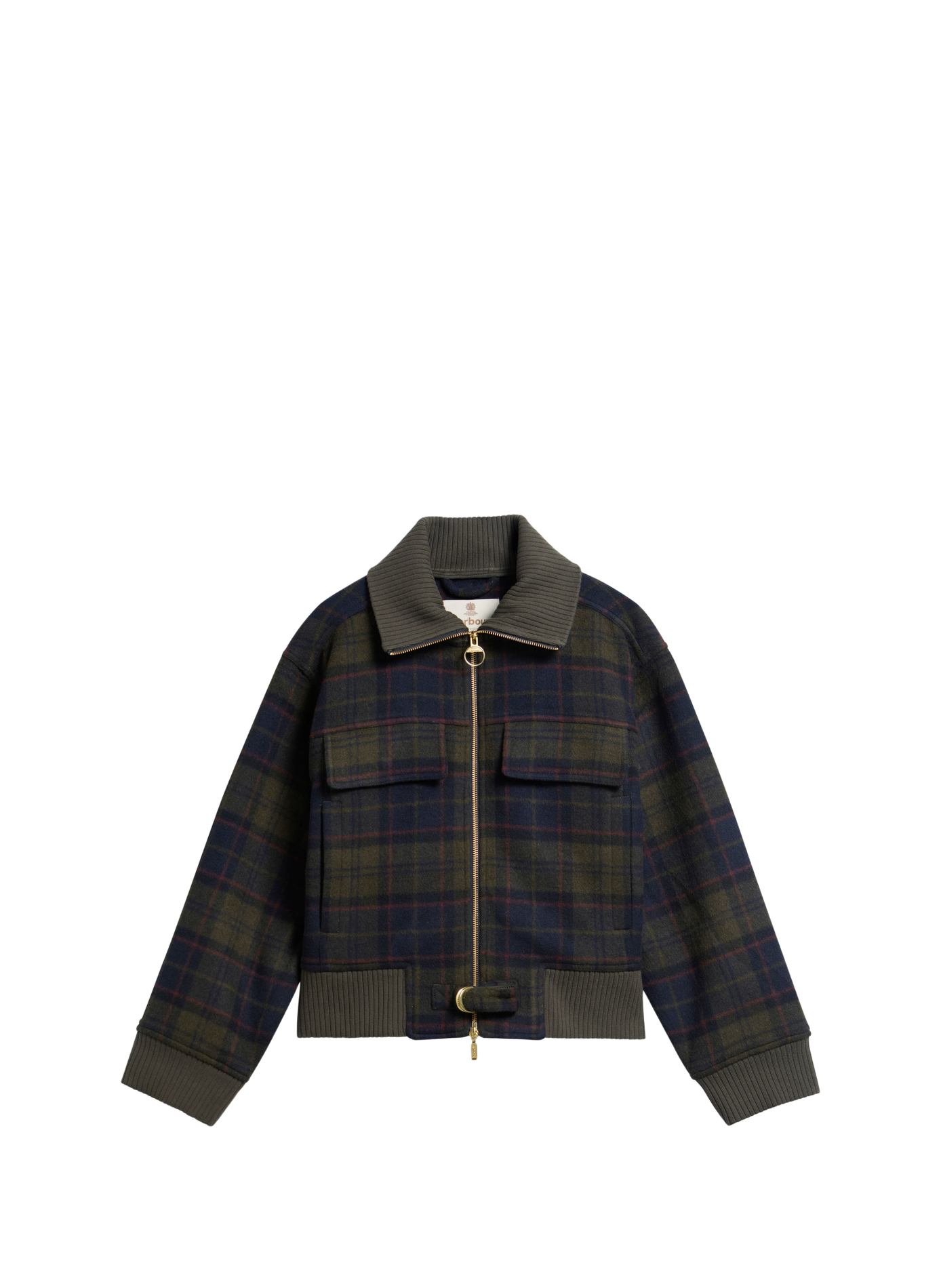 Straight trucker collar checked wool blend jacket BARBOUR Multicolour