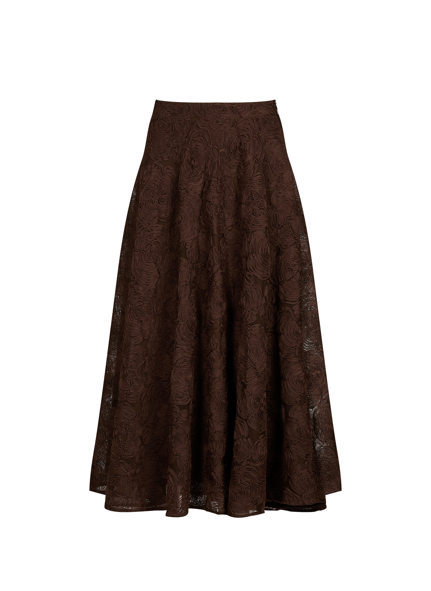 Lace midi skirt ROTATE Brown