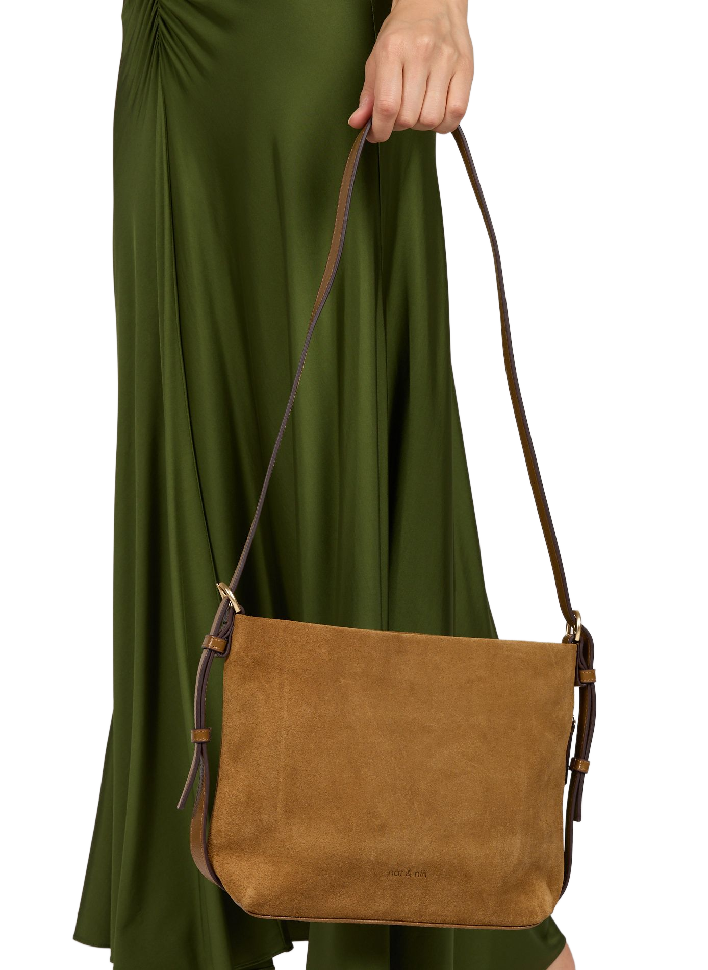 Leather shoulder bag NAT & NIN Brown