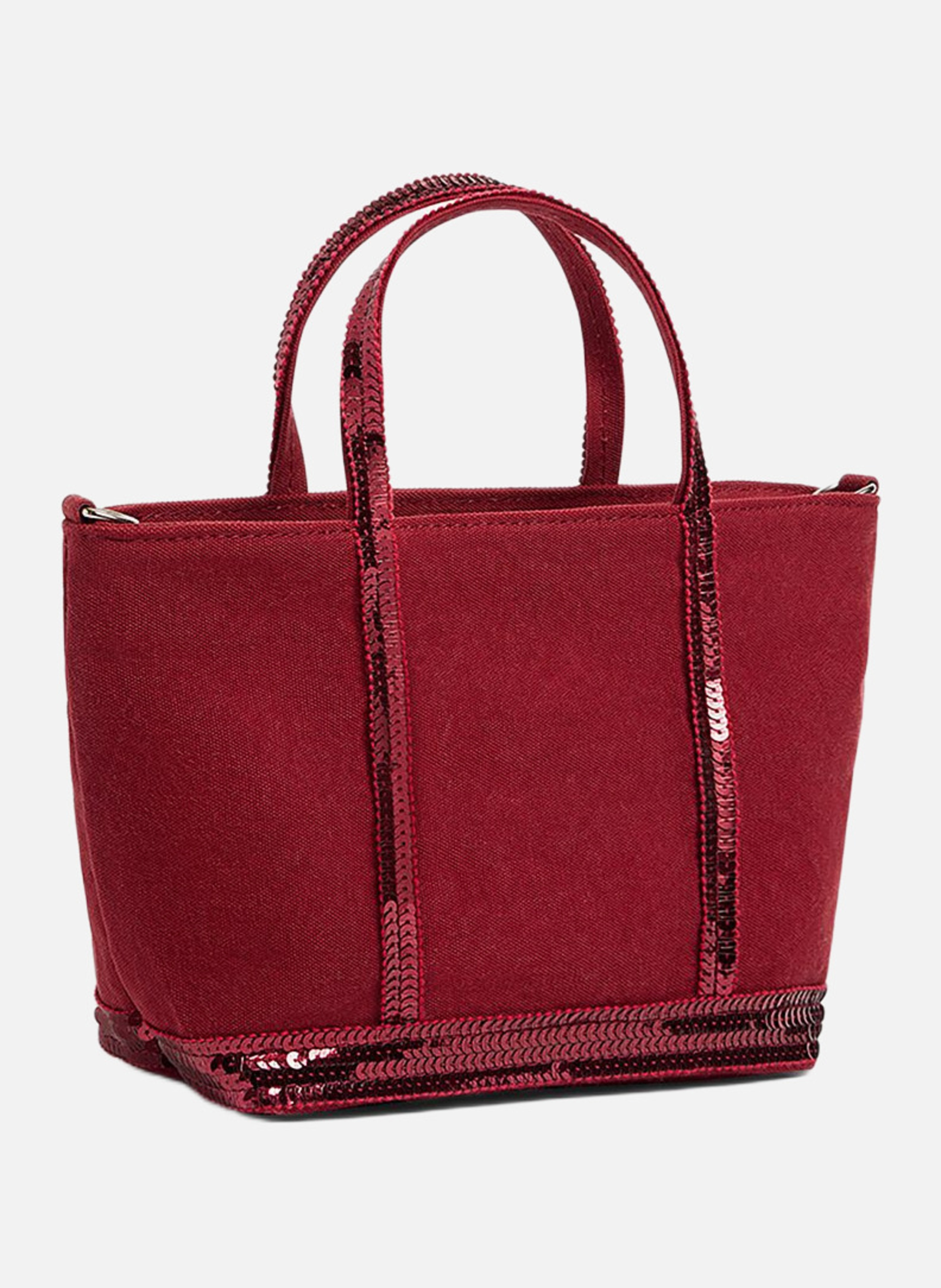 Cabas xs zippé en toile | Rouge VANESSA BRUNO Femme