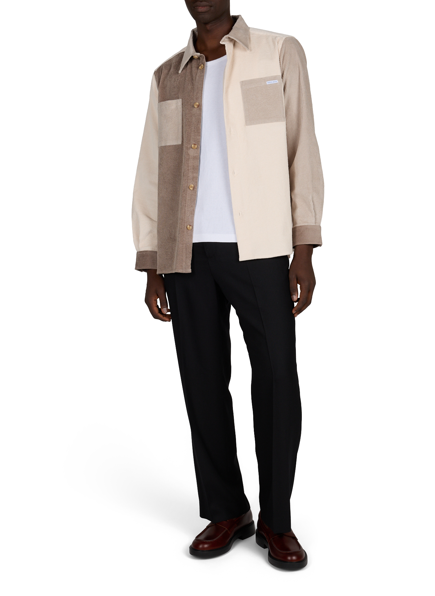Straight classic collar shirt in blended cotton MAISON LABICHE Beige