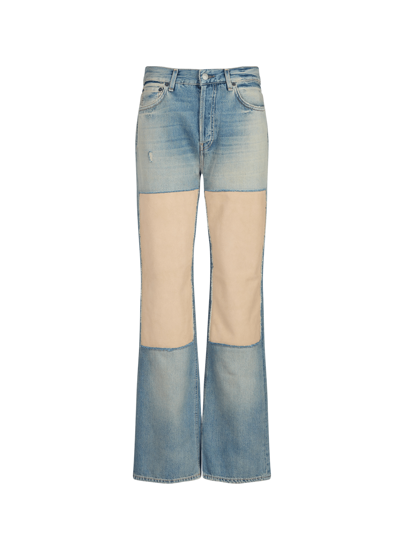 Gerade geschnittene Jeans mit Einsatz aus Baumwollmischung ACNE STUDIOS Blau