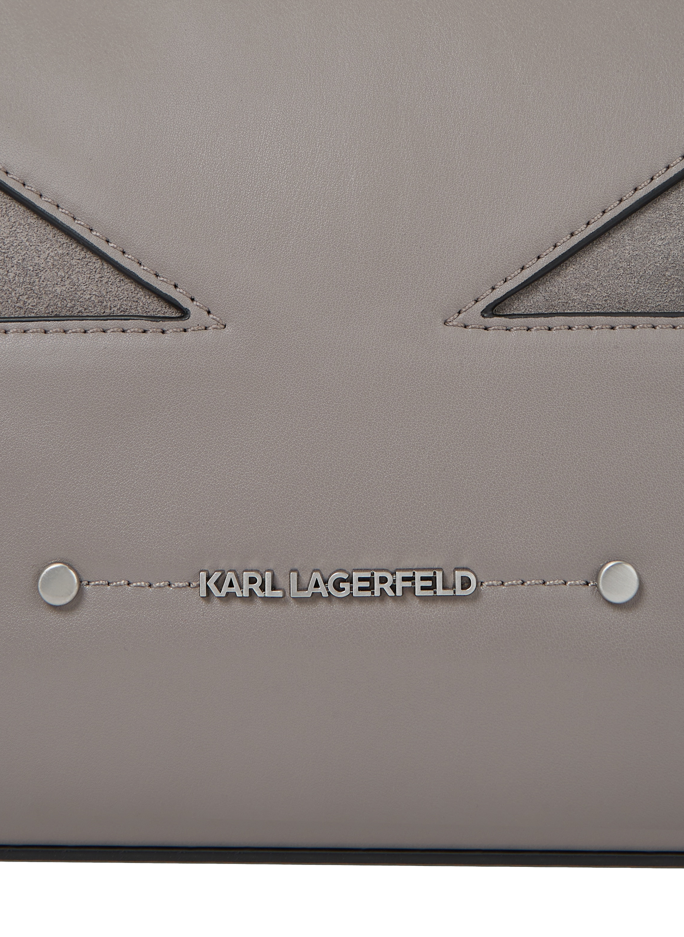 Dual-material Shoulder bag  KARL LAGERFELD Grey