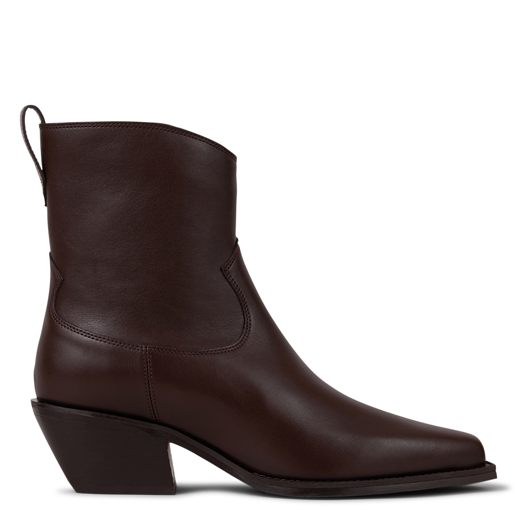 Bottines à bout pointu en cuir low cowby BA&SH Violet