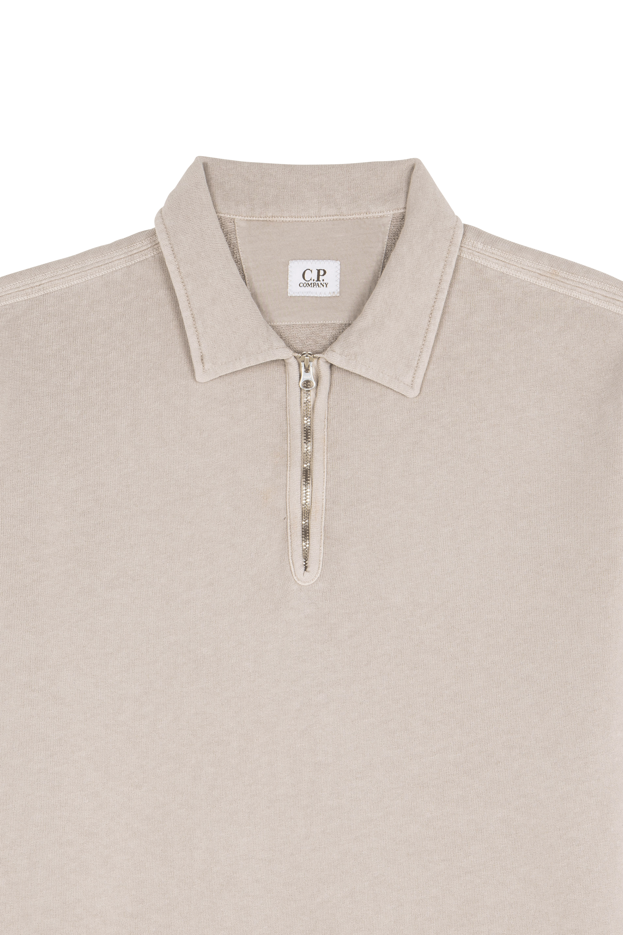Sweatshirt sweatshirts polo collar in malfile' fleece CP COMPANY Beige