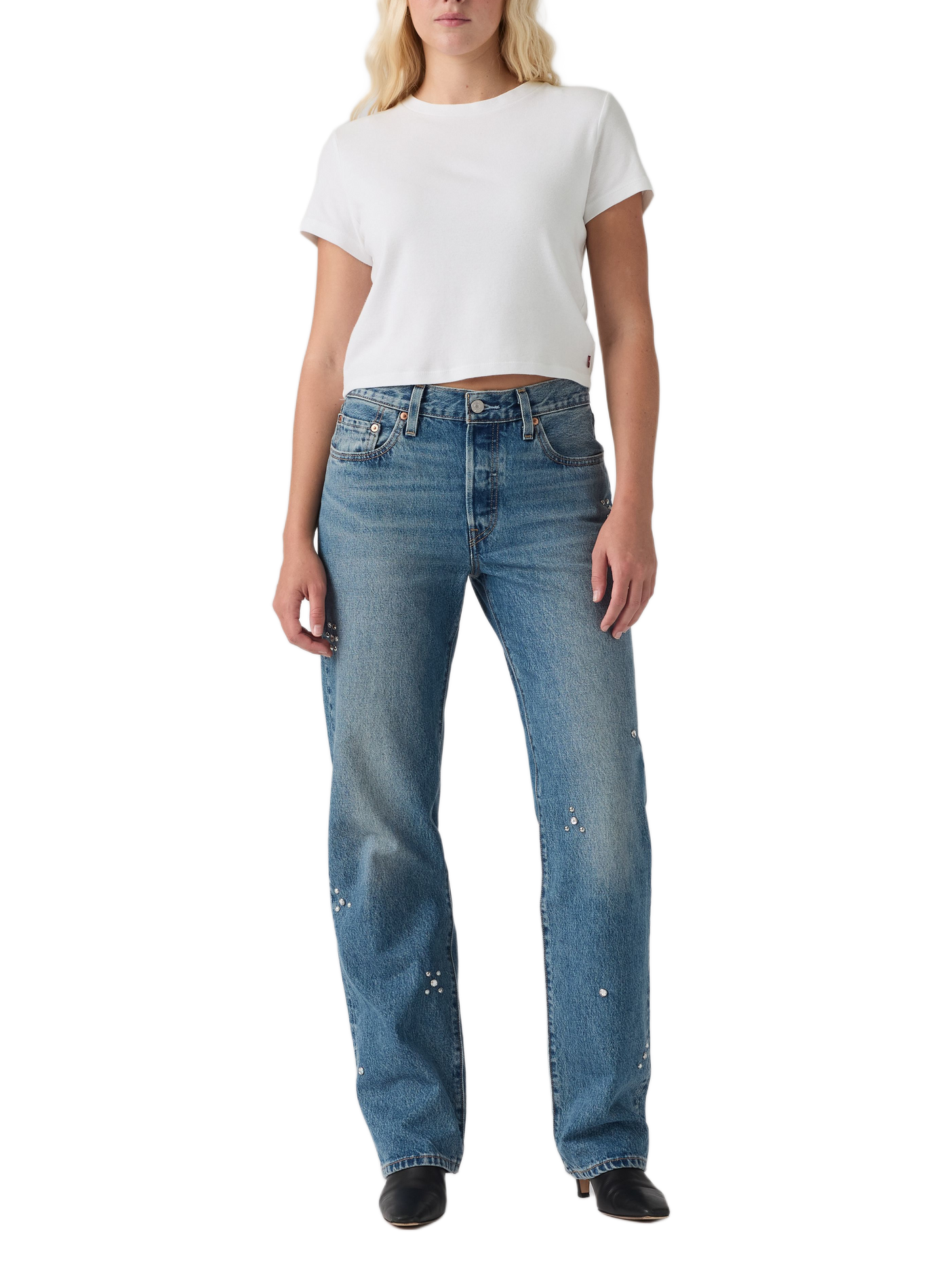 Straight-cut cotton jeans LEVI'S Blue