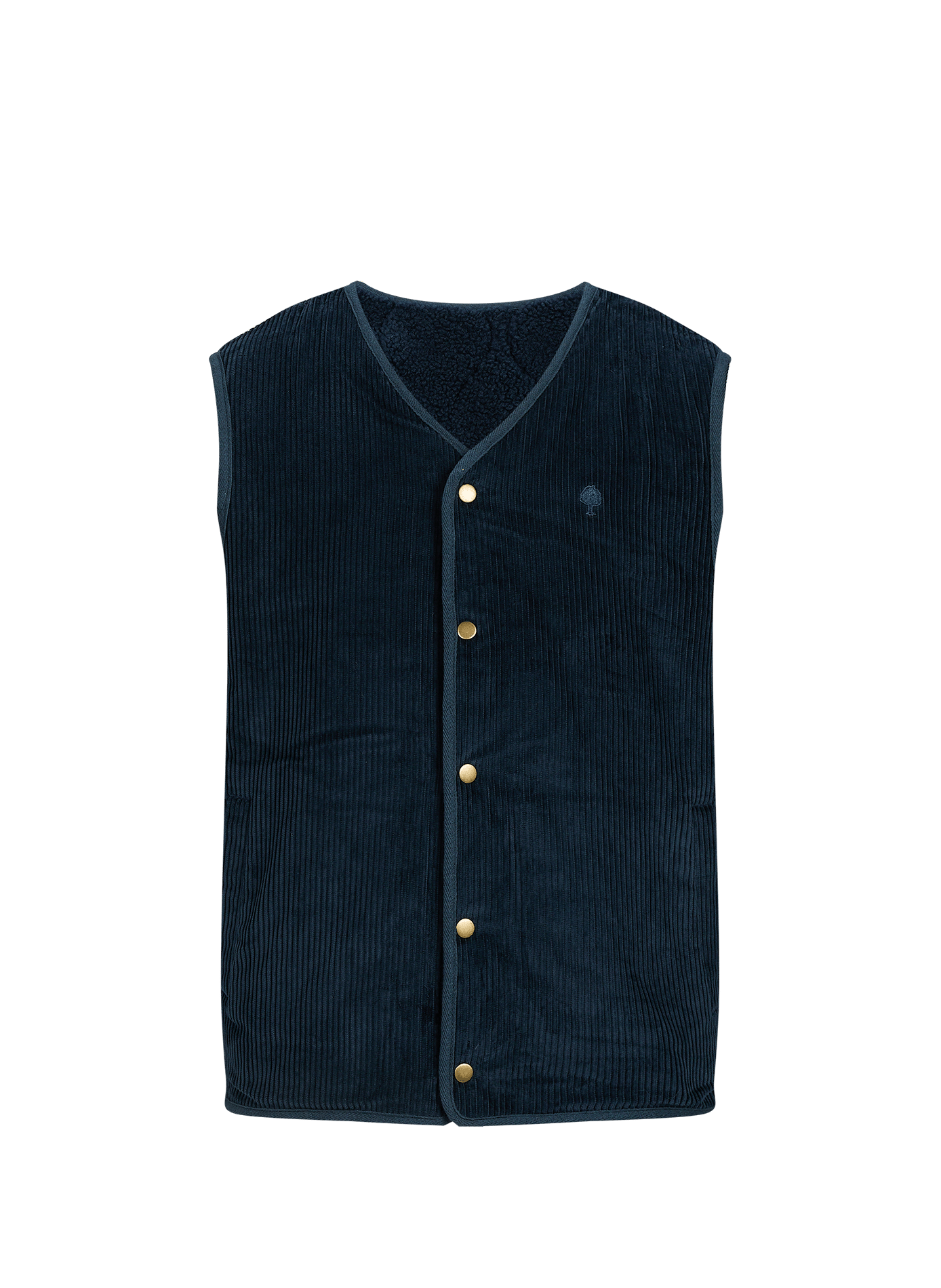 Reversible sleeveless jacket in cotton blend FAGUO Blue