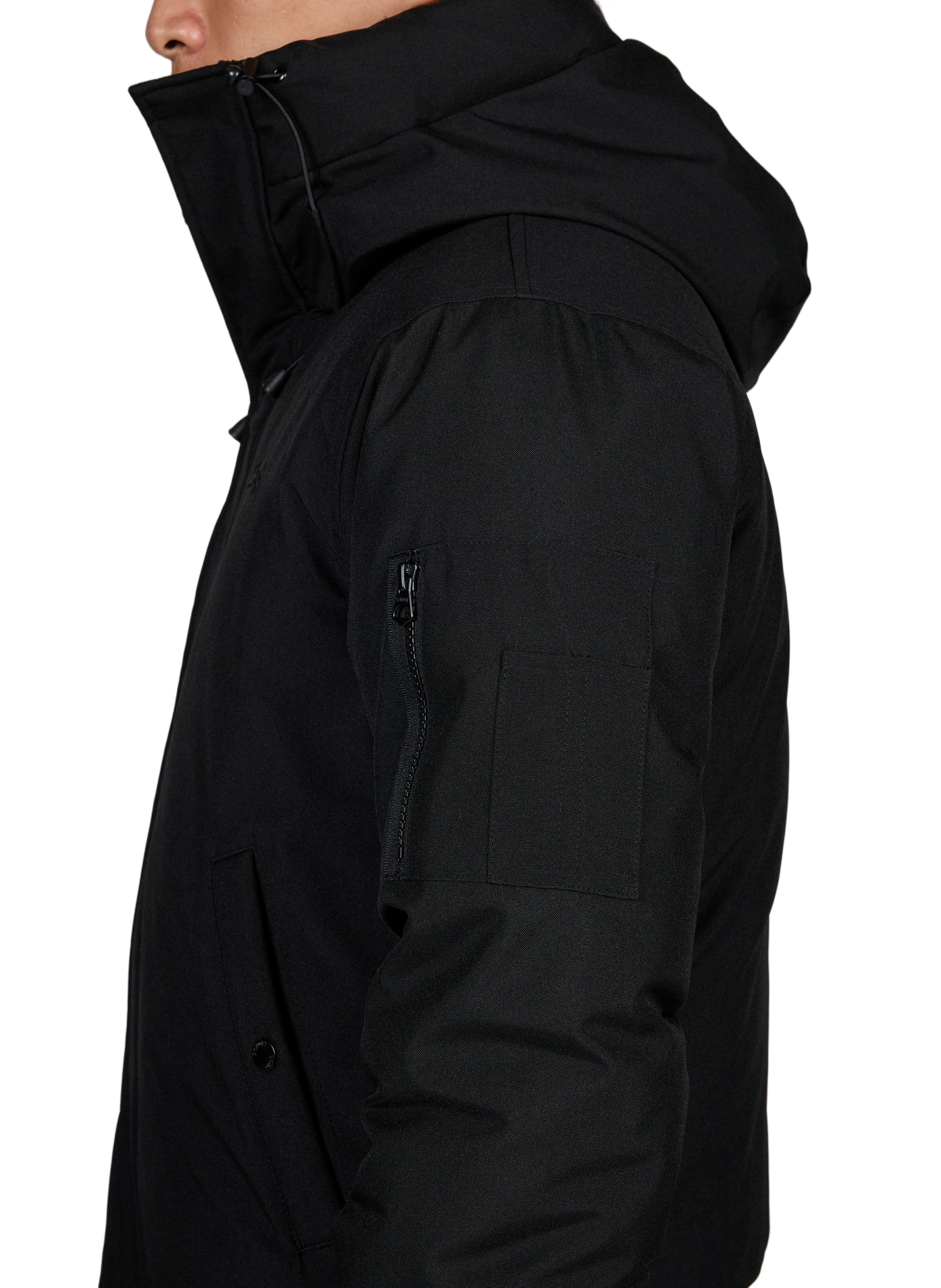 Doudoune oversize à capuche SCHOTT Noir