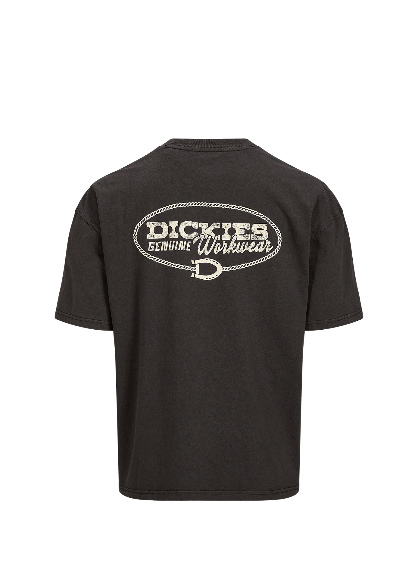 Gerader Baumwoll-T-Shirt DICKIES Schwarz