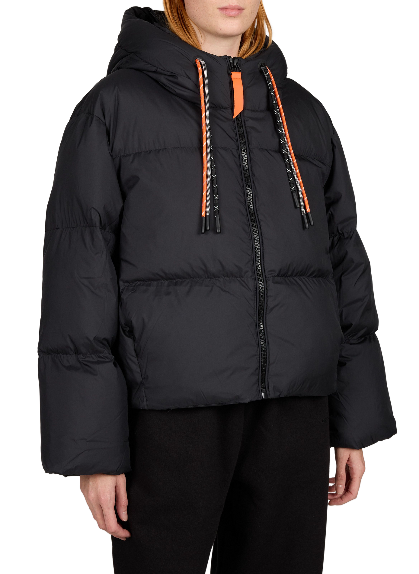 Gerade geschnittene Daunenjacke LINDSAY mit Kapuze GERTRUDE Schwarz