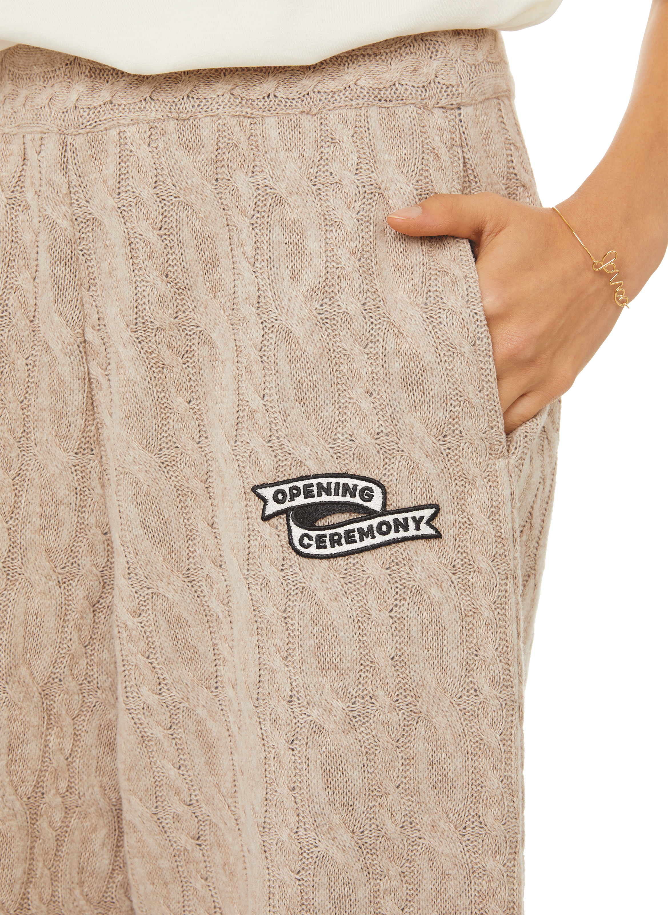 Pantalon en coton mélangé OPENING CEREMONY Beige