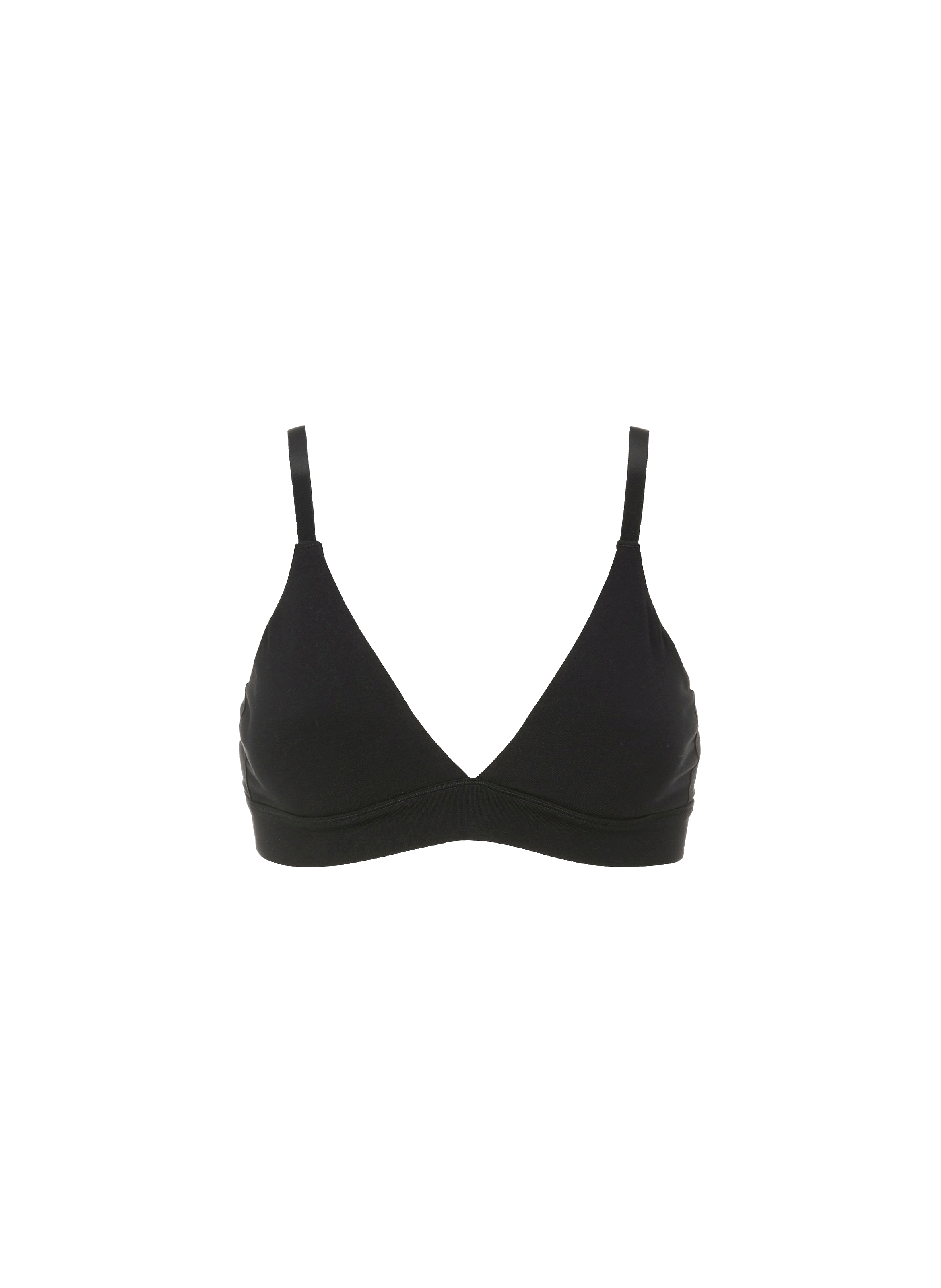 ORGANIC BASICS Organic cotton triangle bra Black