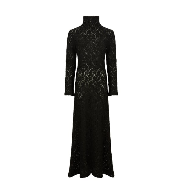 Robe longue ajustée en dentelle