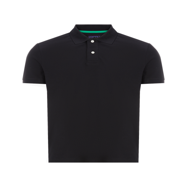 Esprit Cotton Polo Shirt In Black