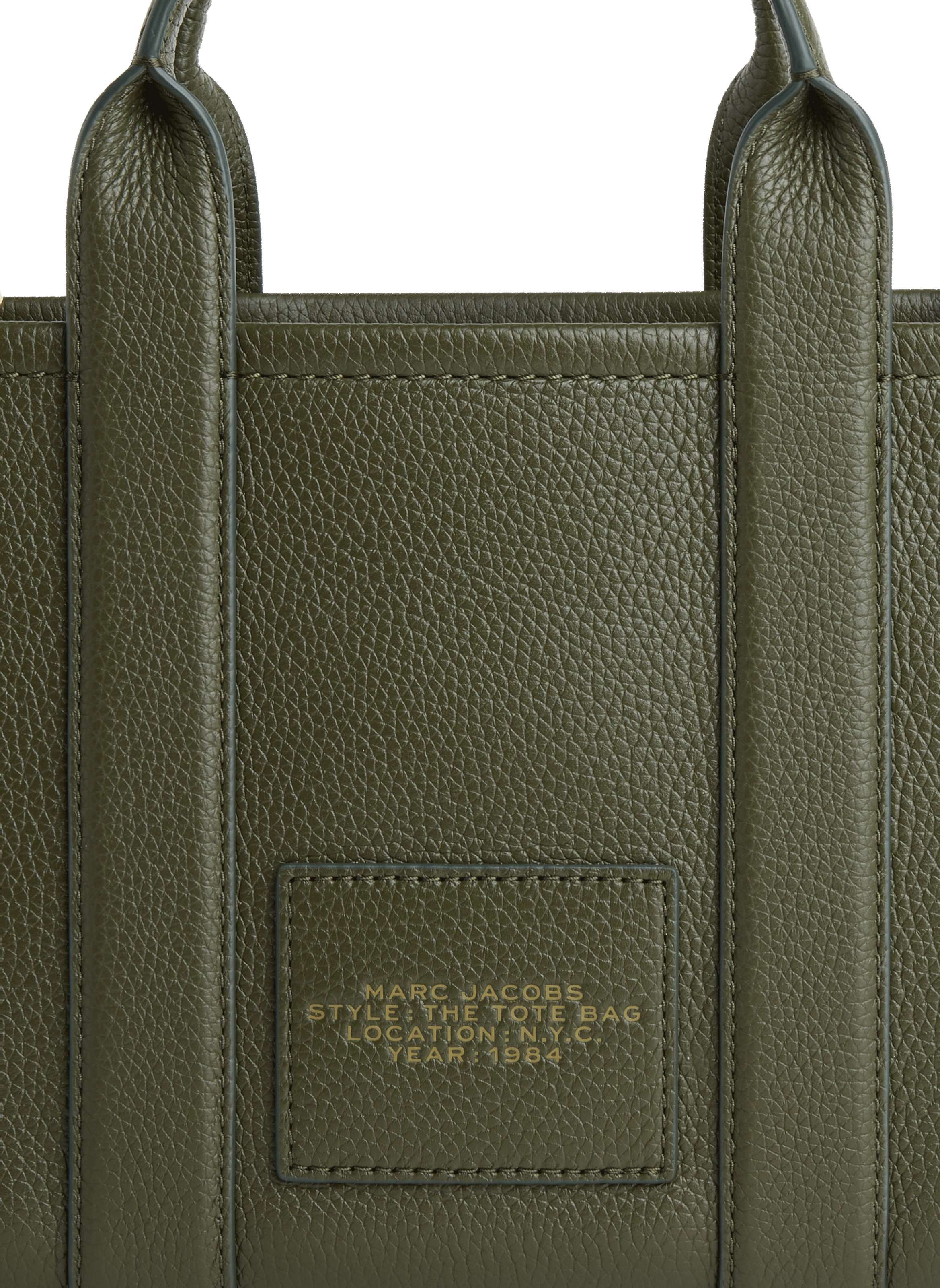 Sac cabas The Leather Small Tote Bag MARC JACOBS Vert