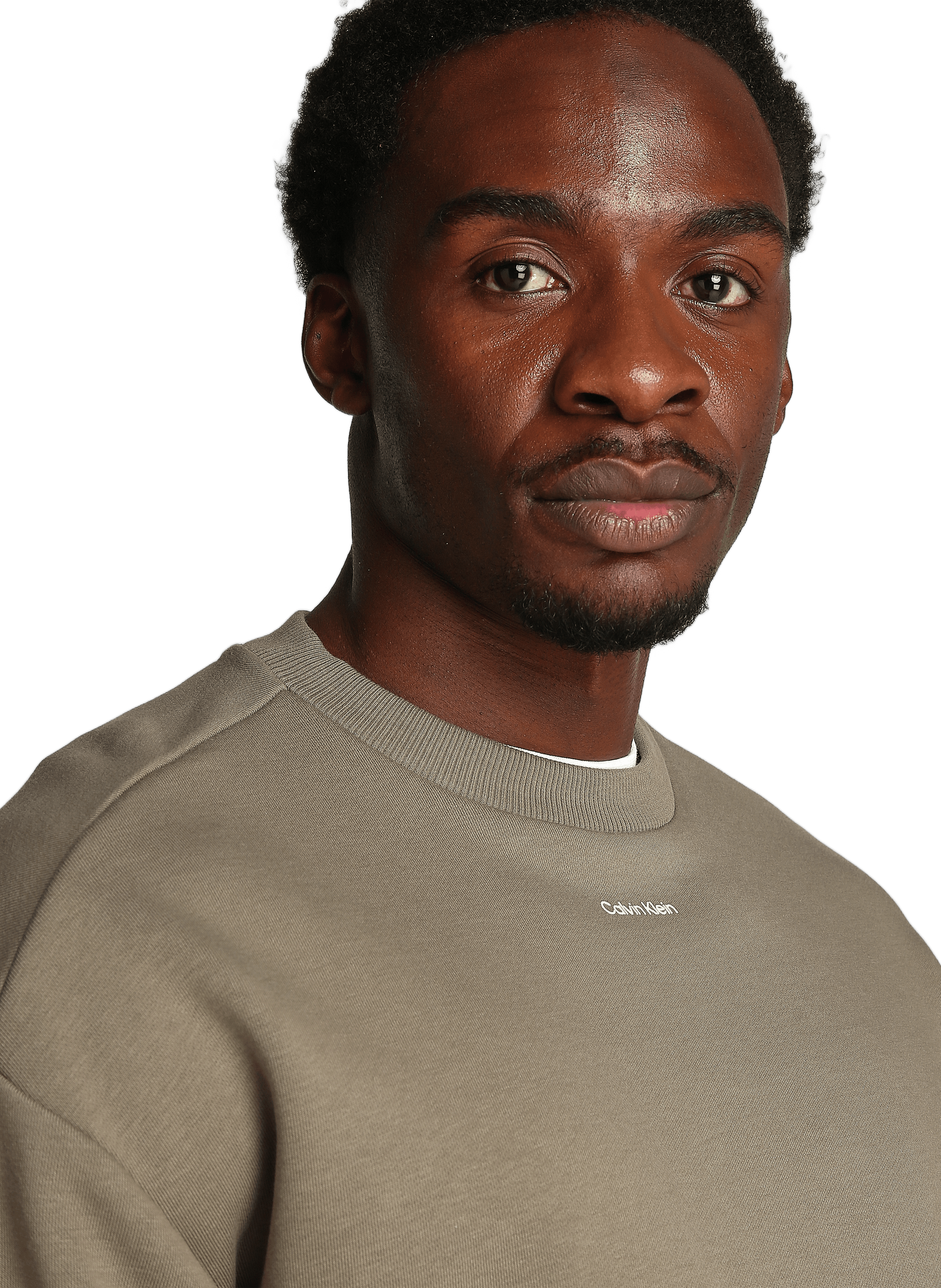 Logo cotton-blend jumper CALVIN KLEIN Beige