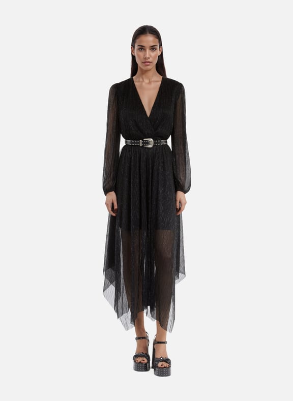 Robe longue plissée Noir by THE KOOPLES THE KOOPLES Robe longue plissée Noir
