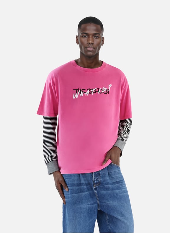 T-shirt manches courtes what is Rose by THE KOOPLES THE KOOPLES T-shirt manches courtes what is Rose