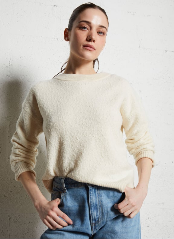 Pull droit en laine mélangée sully Beige by MAISON 123 MAISON 123 Pull droit en laine mélangée sully Beige