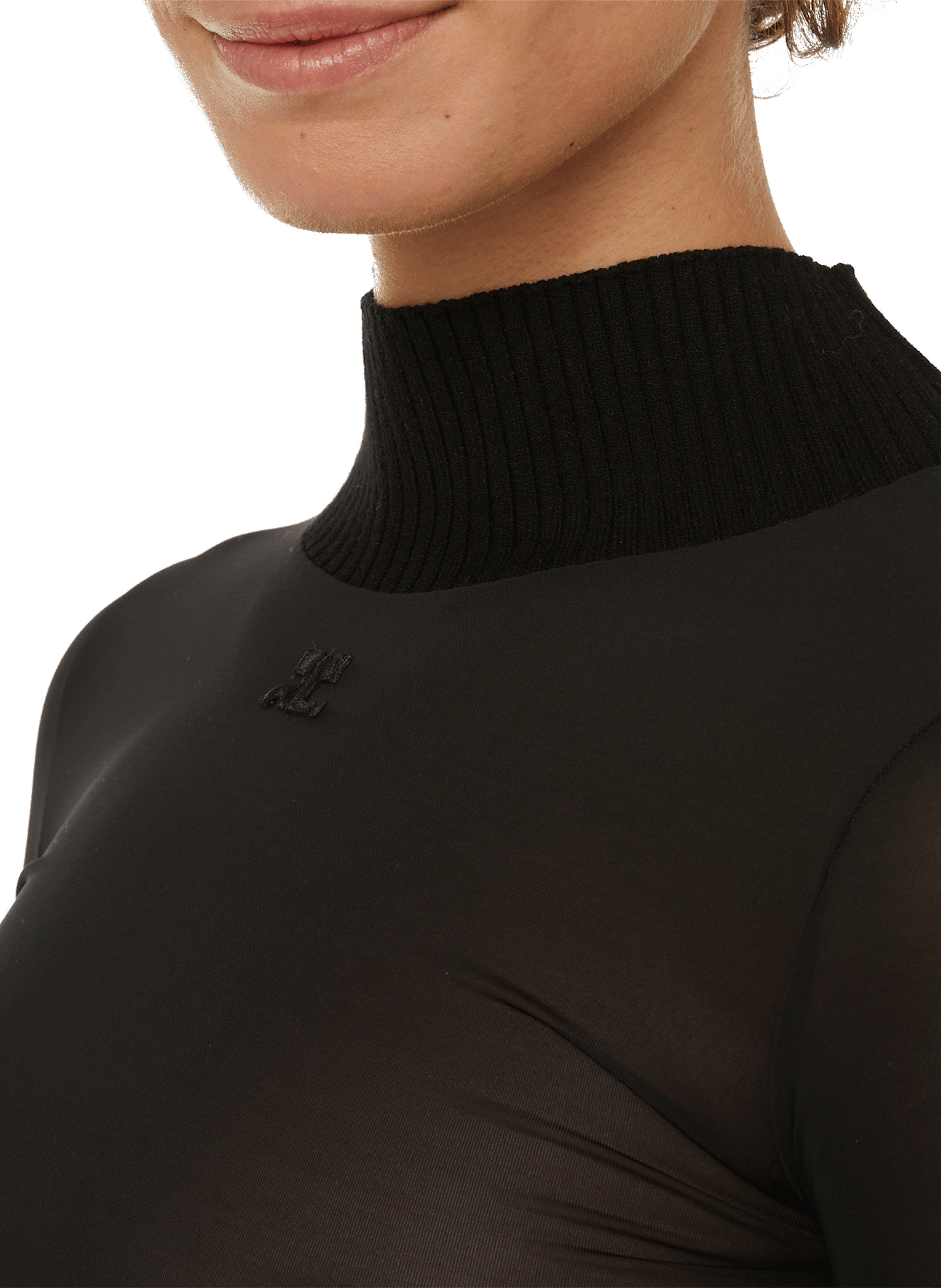 Reedition transparent top  COURRÈGES Black