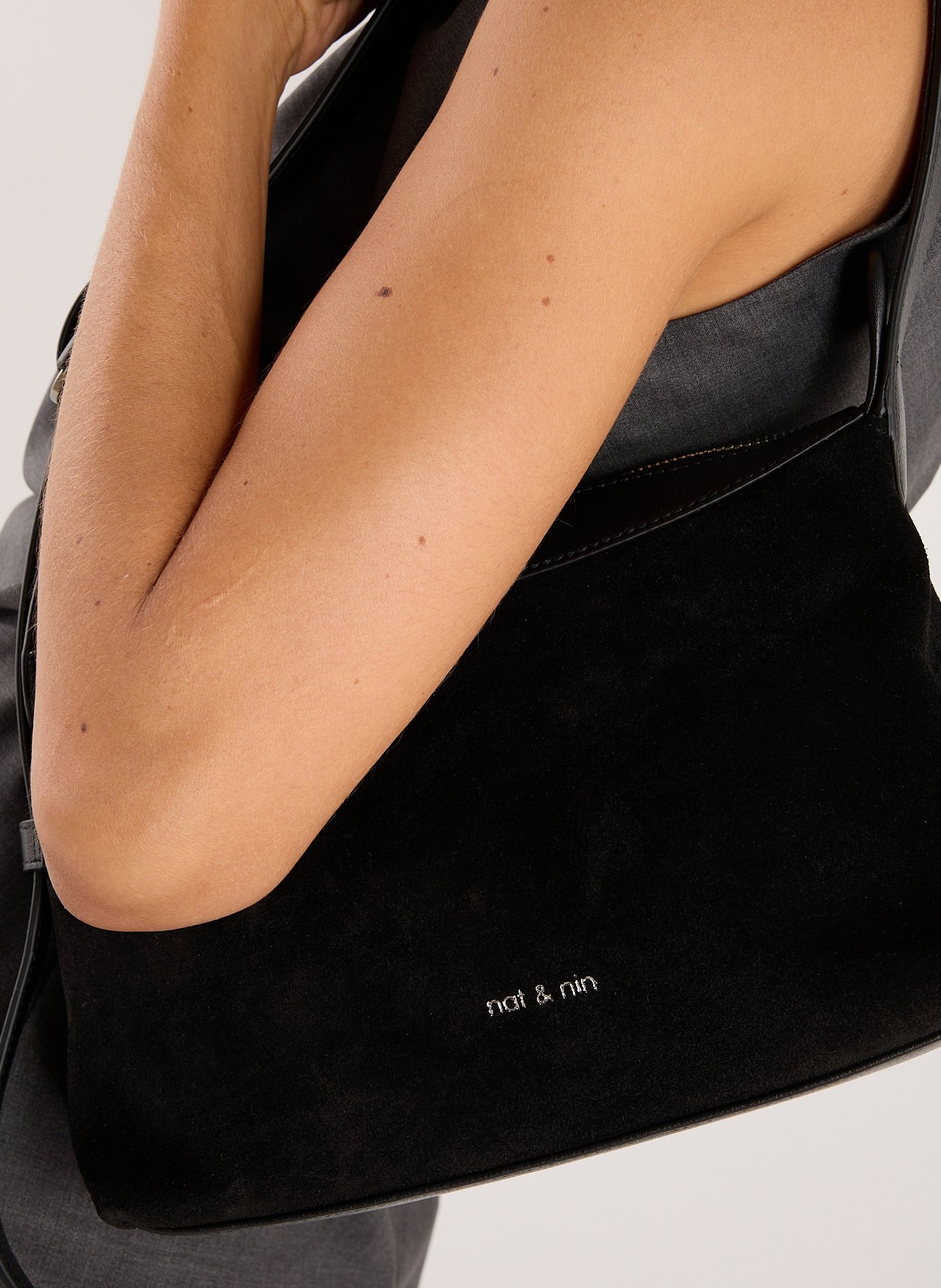 Bowie leather handbag NAT & NIN Black