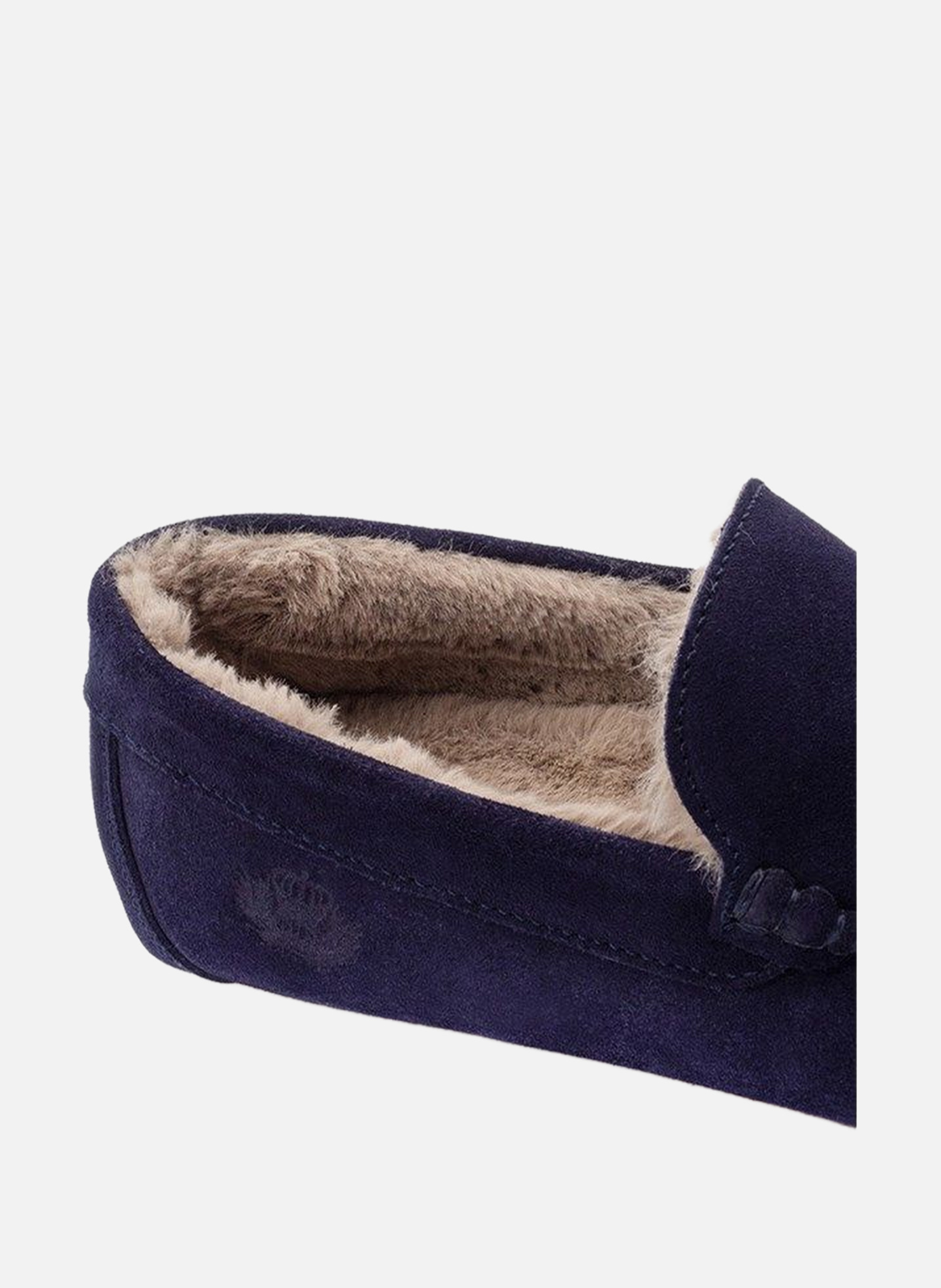 Pantoufle fourrée en daim homs FINSBURY Bleu