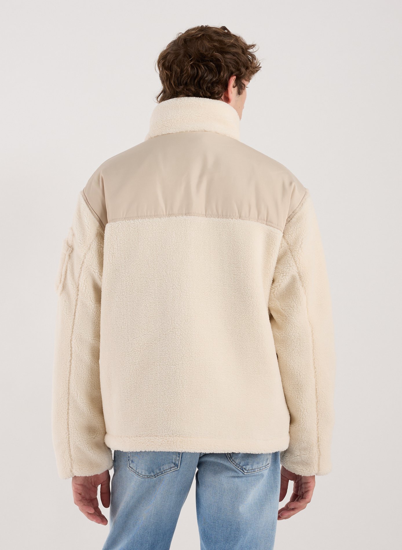 Veste polaire ample à col montant BOMBERS ORIGINAL Blanc