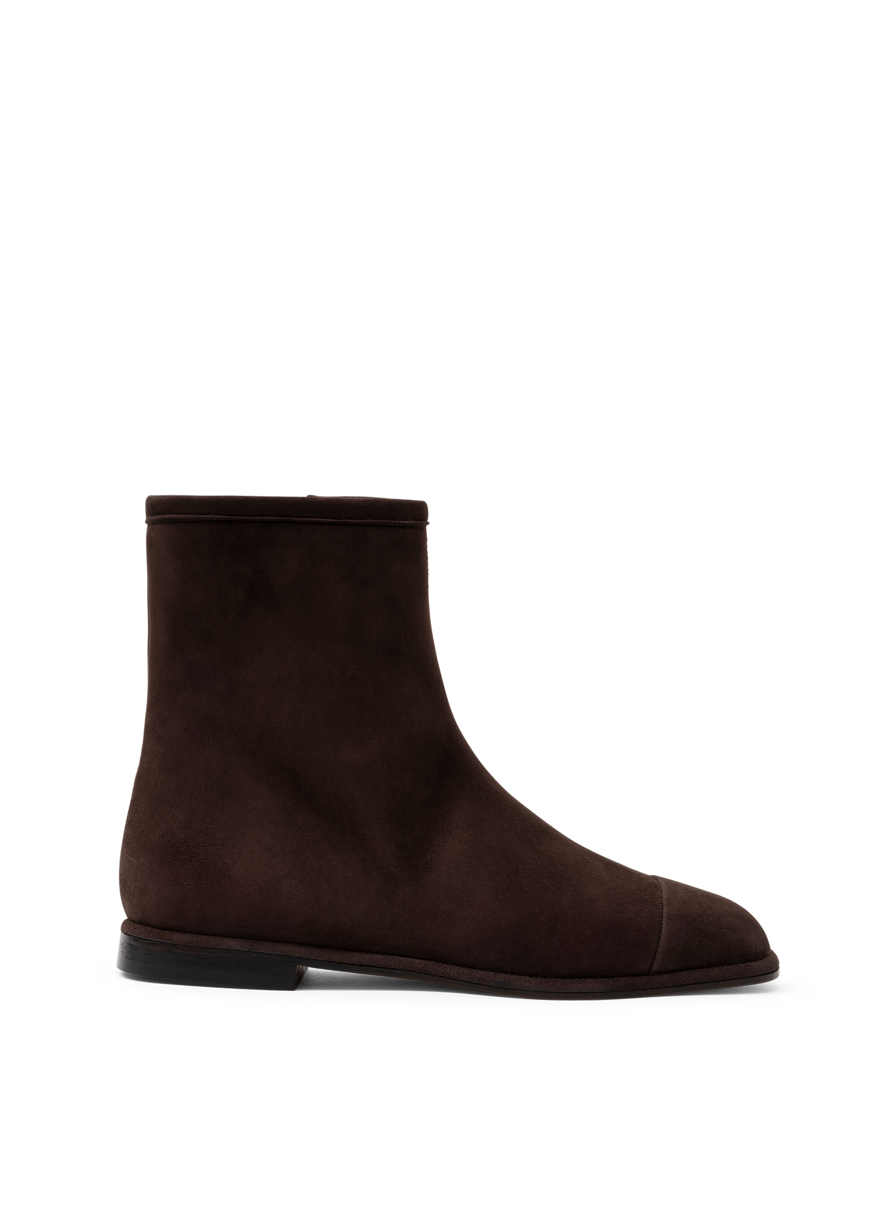 Bottines west en chevre velours PARALLELE Marron