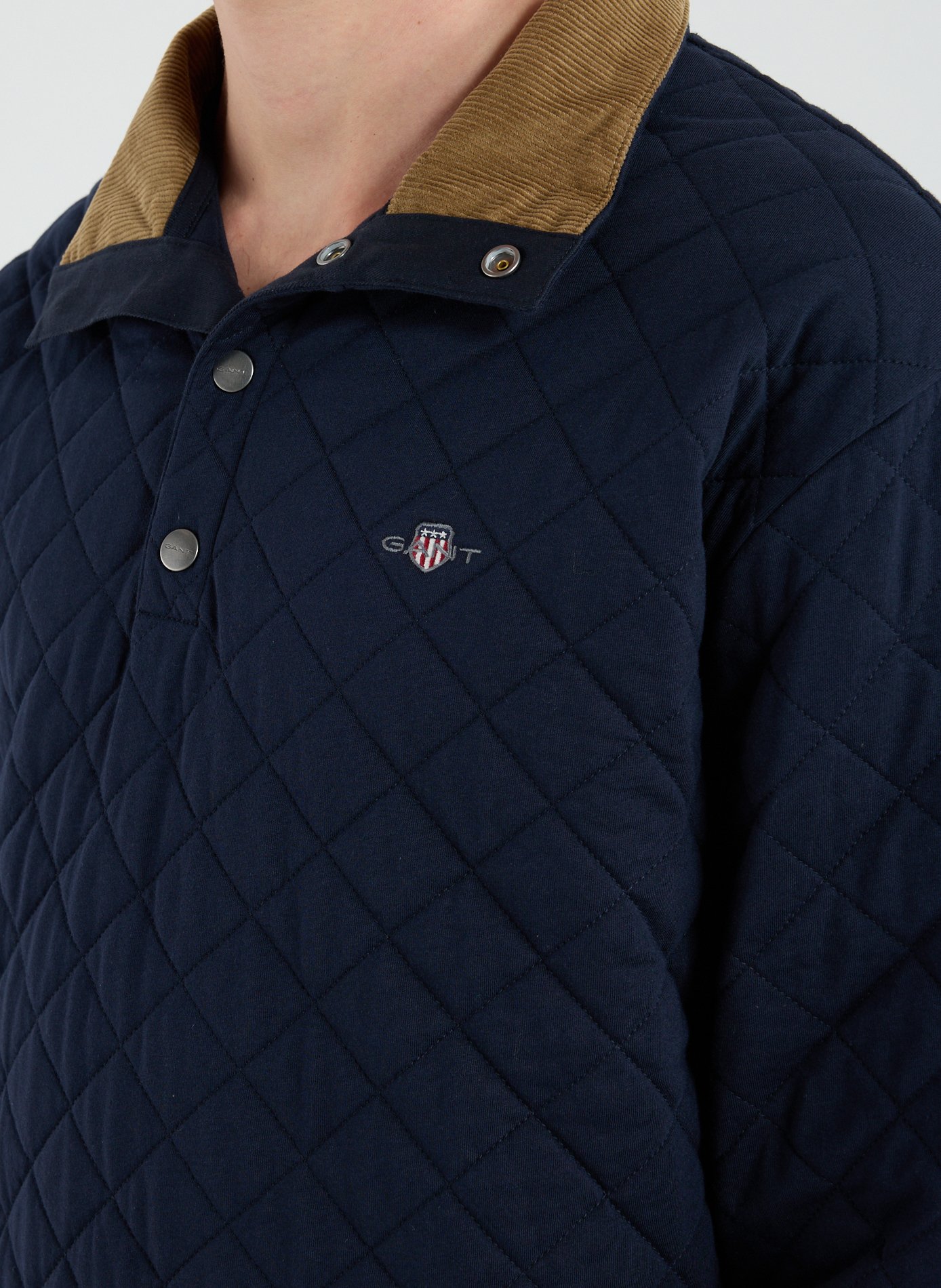 High-neck blended cotton sweatshirt GANT Blue