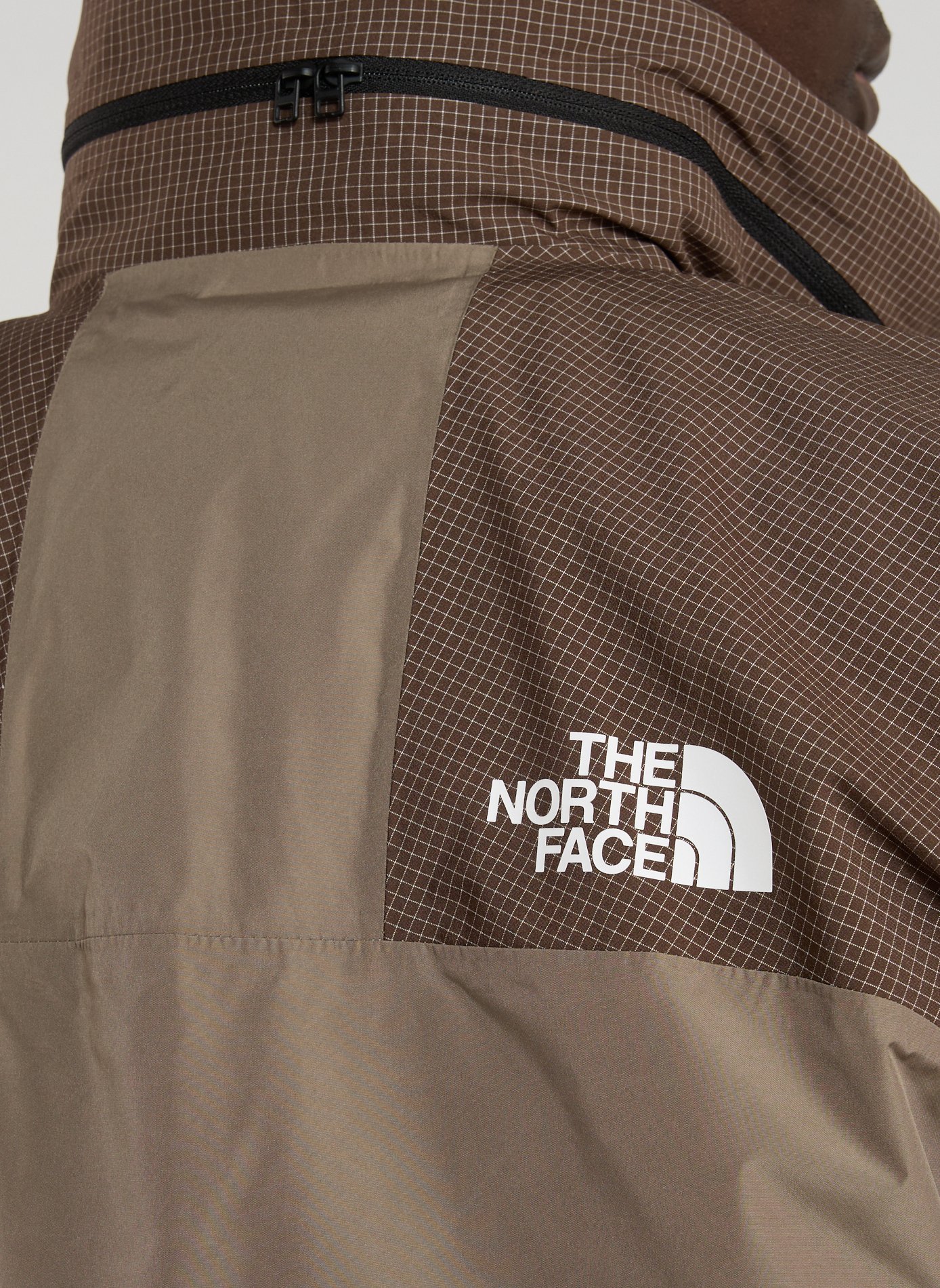 Oversized windbreaker coat THE NORTH FACE Brown