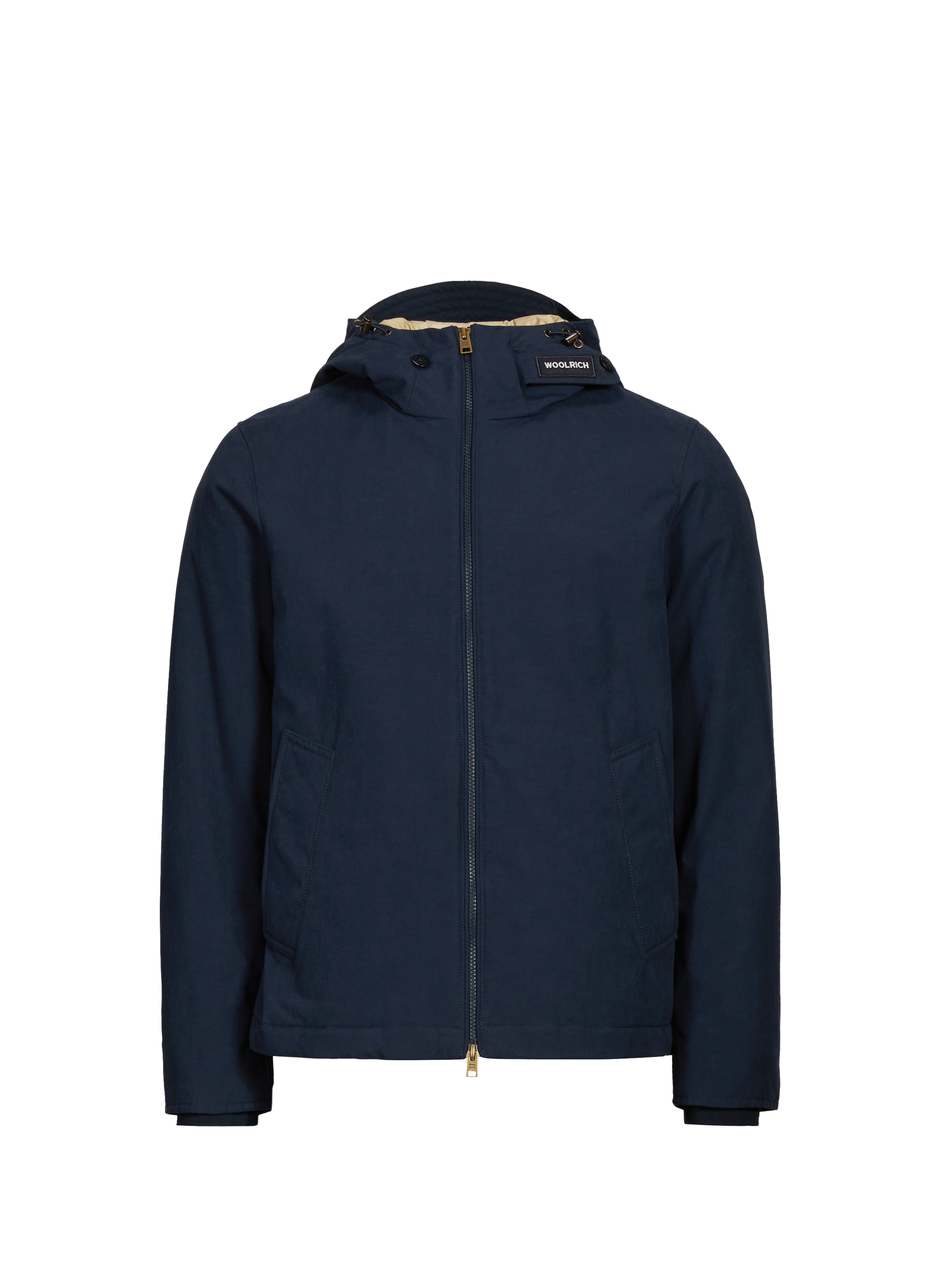 Jacket with high collar and hood WOOLRICH Blue