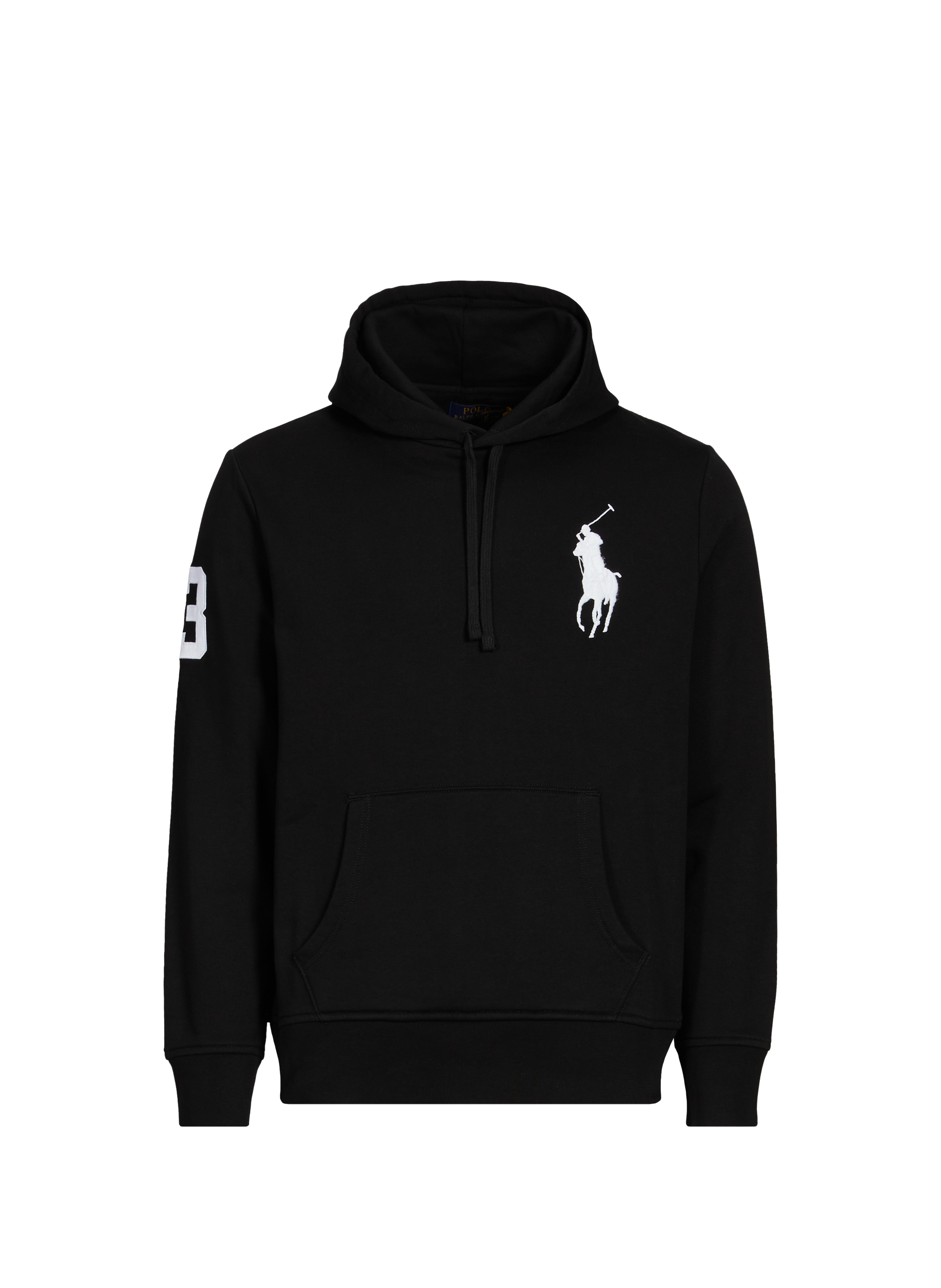 POLO RALPH LAUREN Oversized hooded sweatshirt in mixed cotton Black