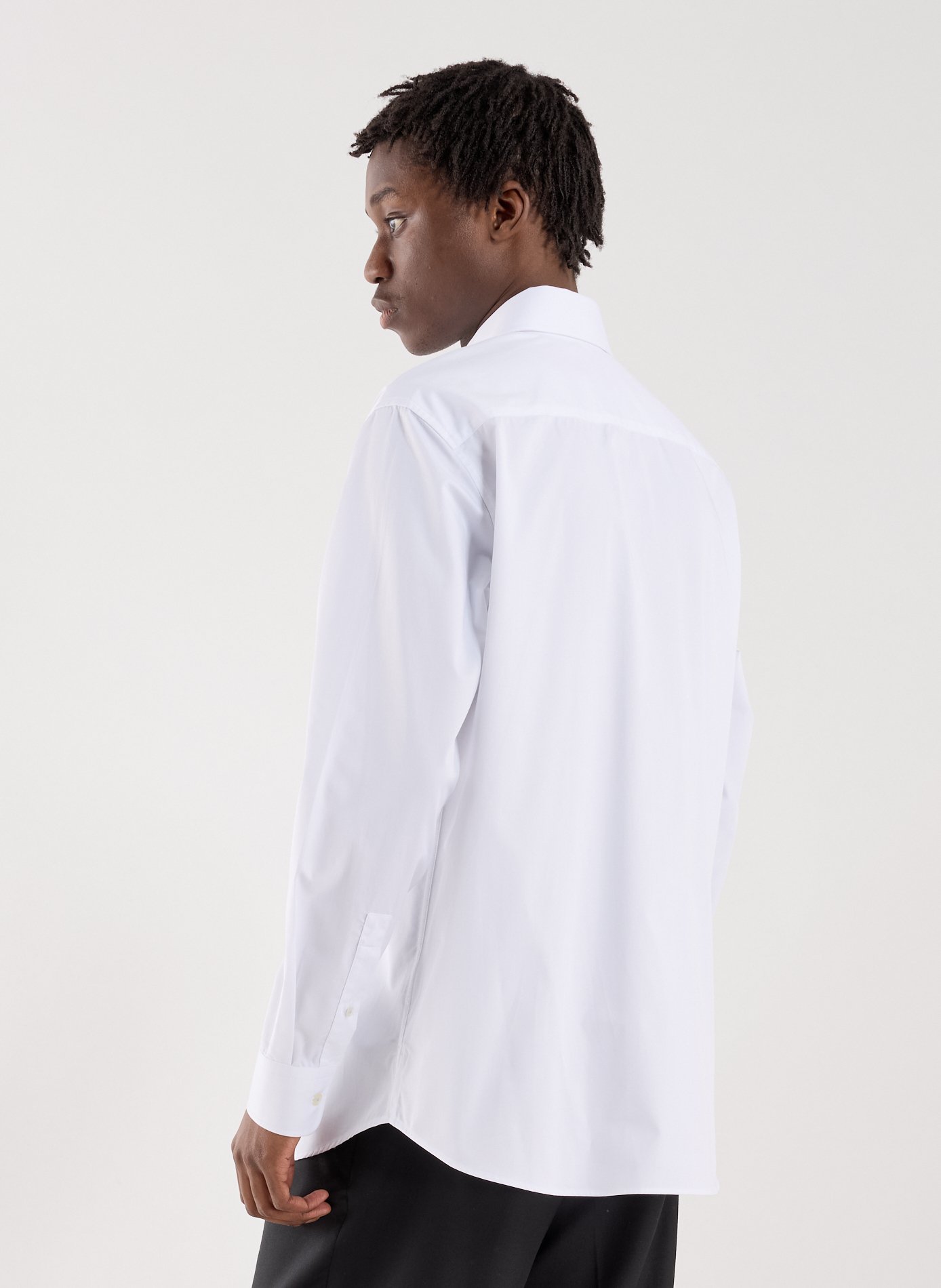 Chemise col classique manches contrastantes en coton AU PRINTEMPS PARIS White