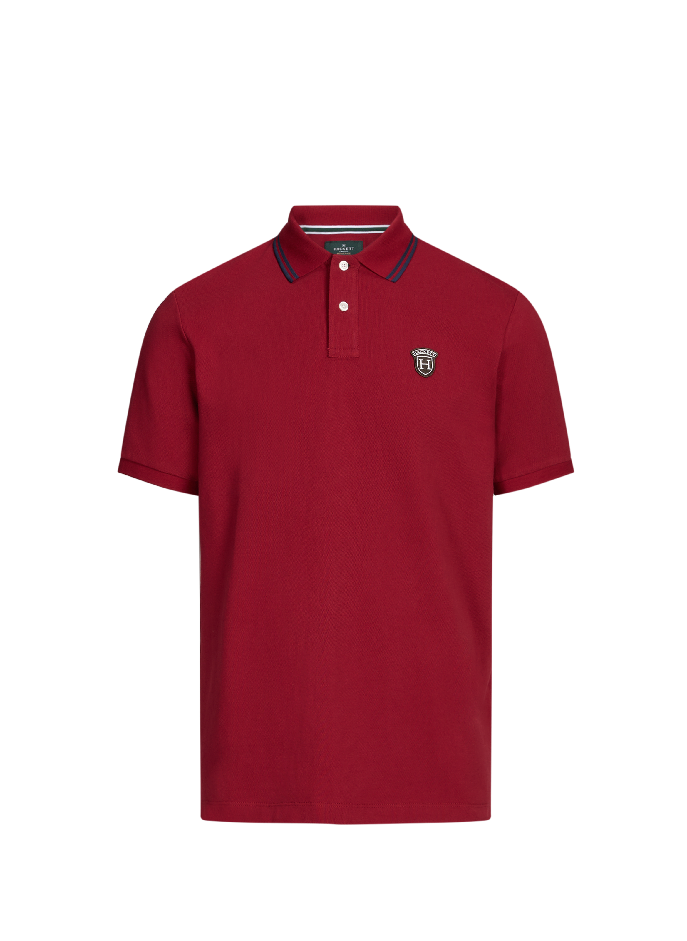 HACKETT Polo à manches courtes en coton Rouge
