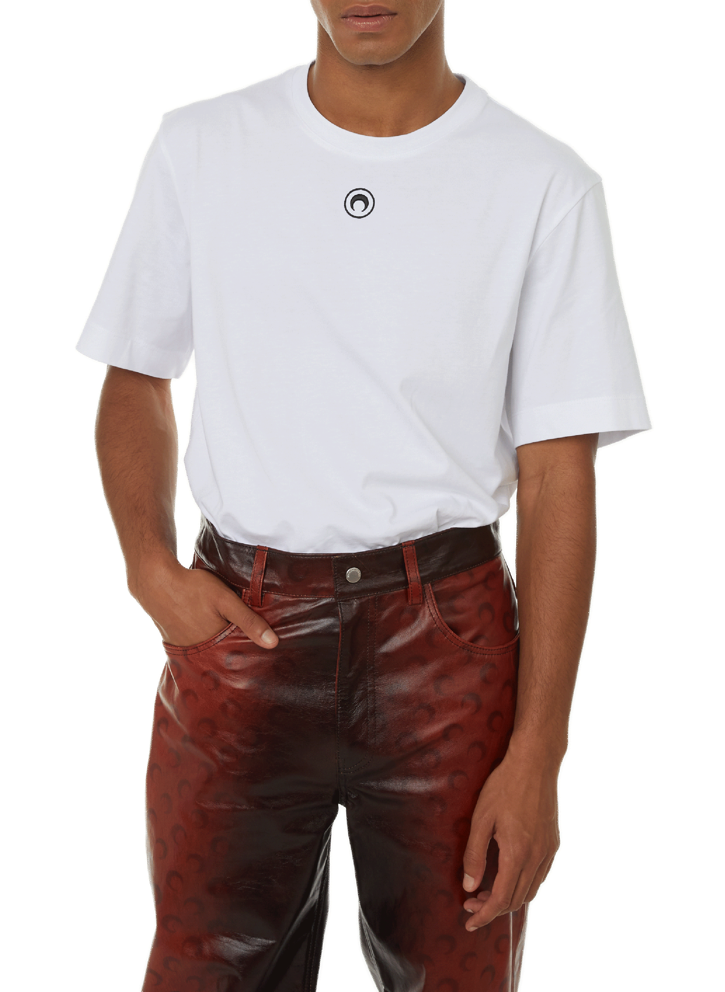 MARINE SERRE Cotton T-shirt White