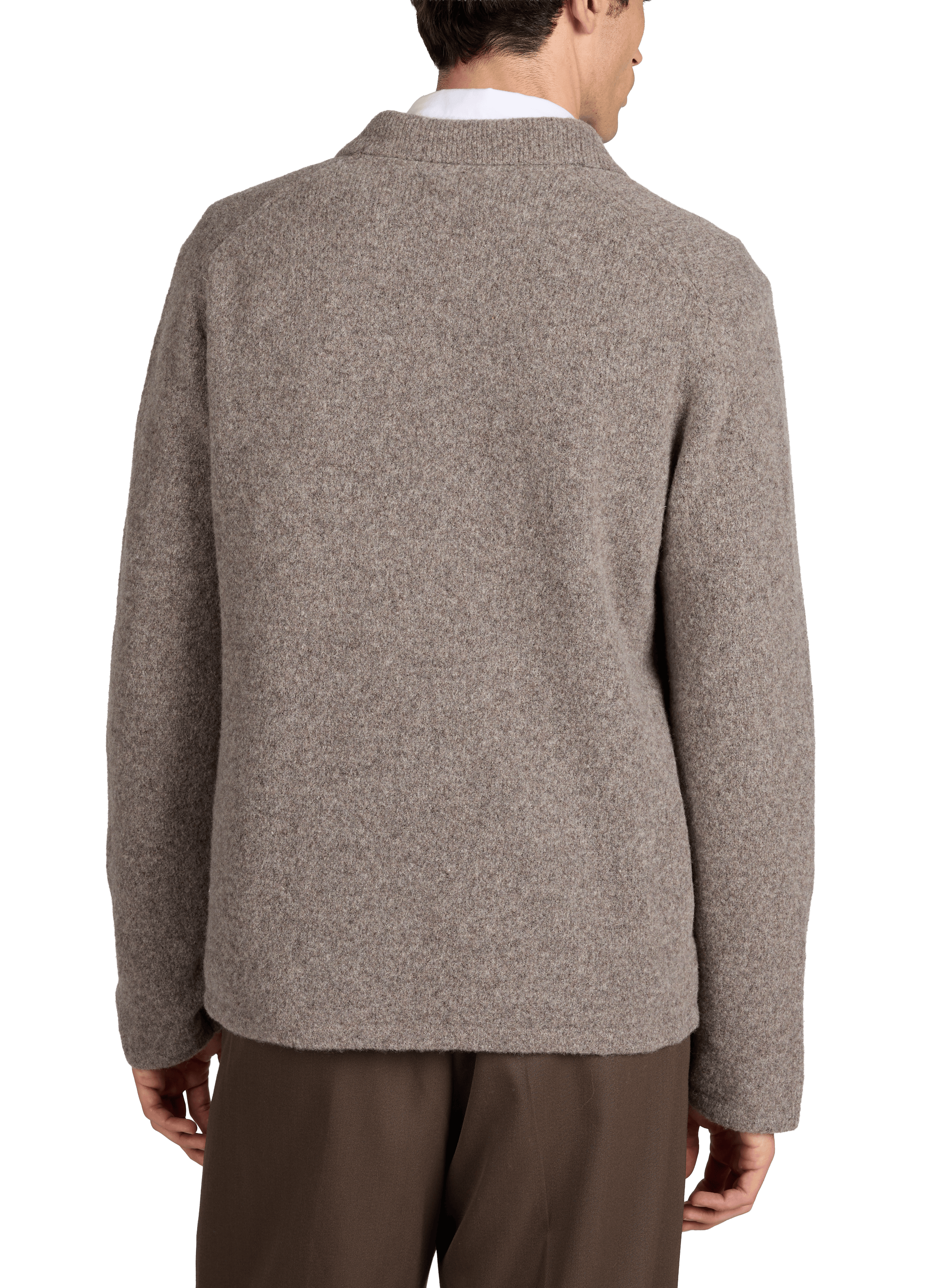 Classic collar wool blend cardigan NN.07 Brown