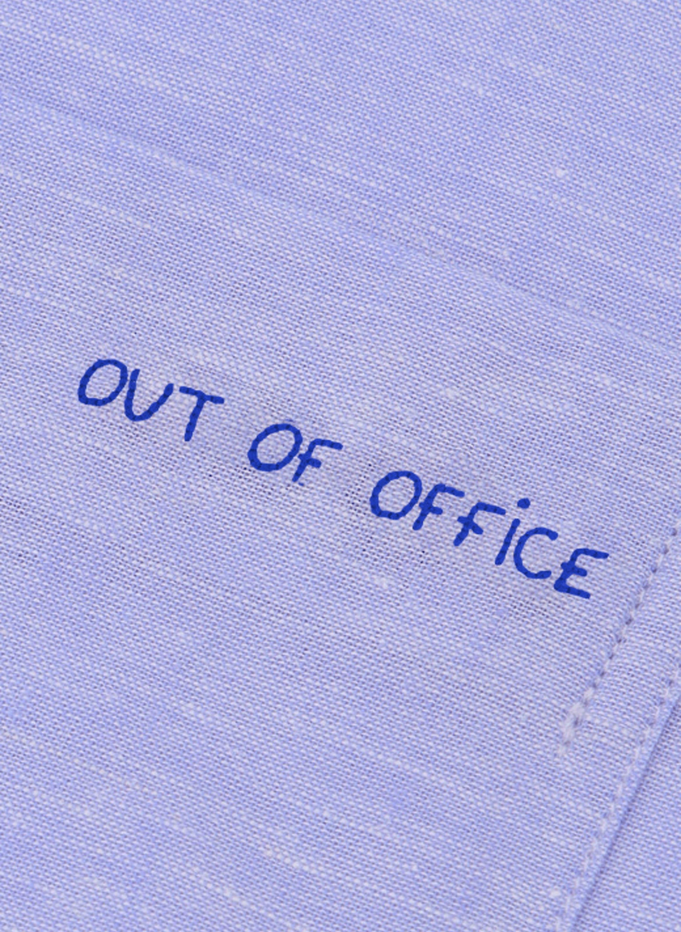 Chemise Carnot en lin et coton MAISON LABICHE Bleu